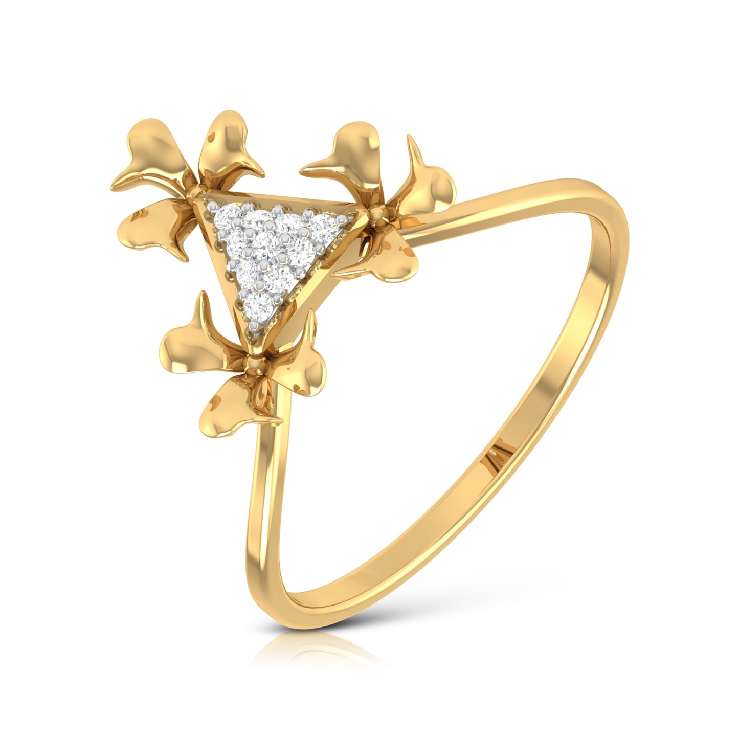Pyramid lab grown diamond ring trendy ring design Fiona Diamonds