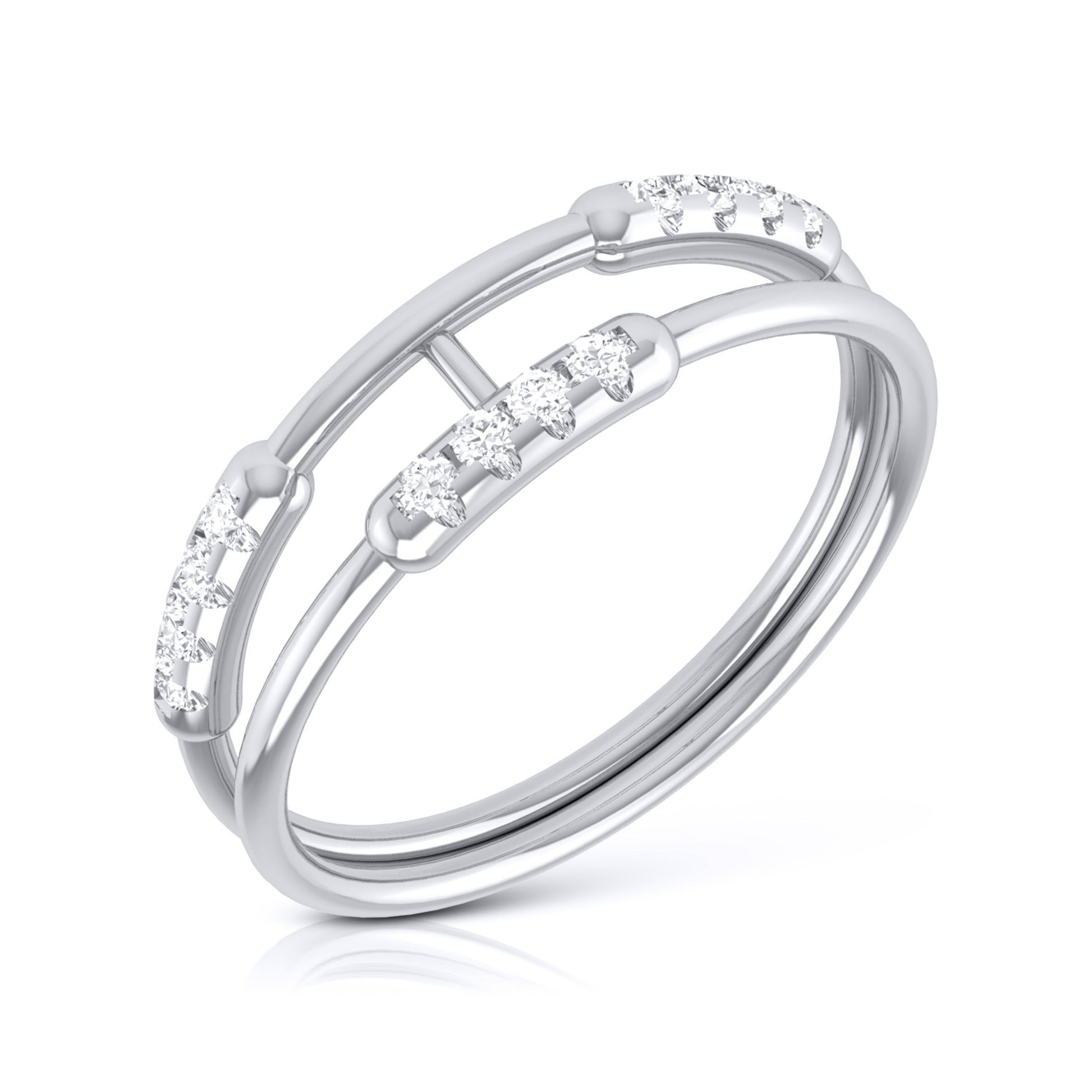 Hinge lab grown diamond ring trendy ring design Fiona Diamonds