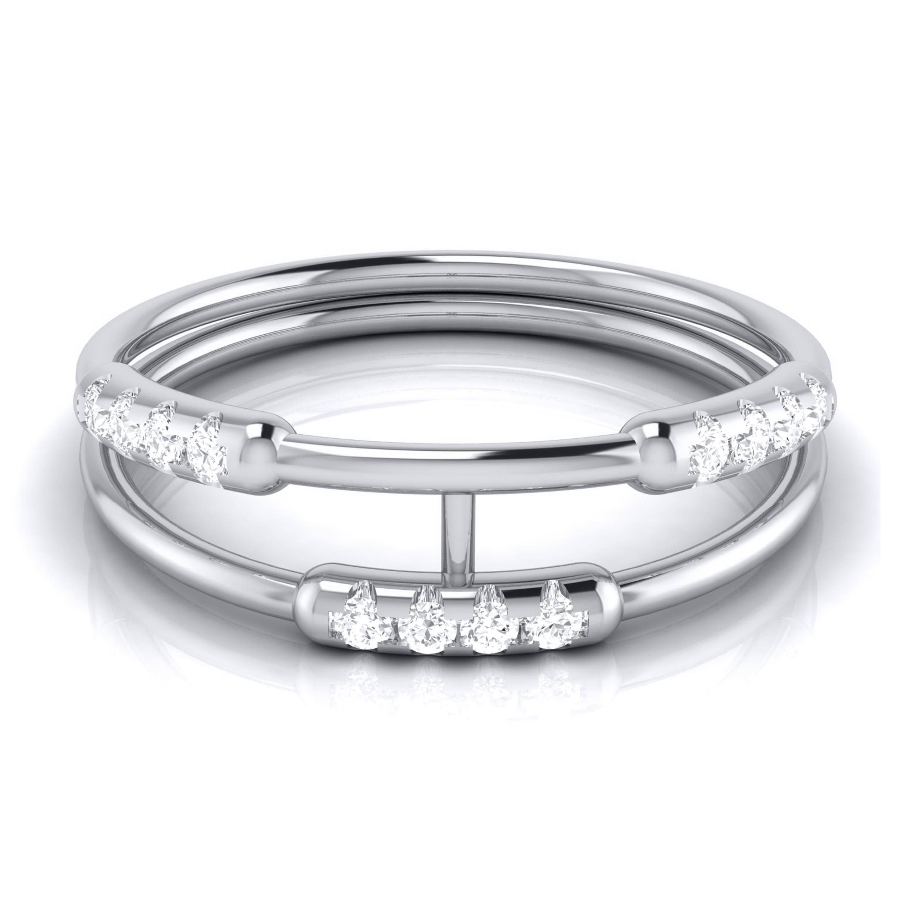 Hinge lab grown diamond ring trendy ring design Fiona Diamonds
