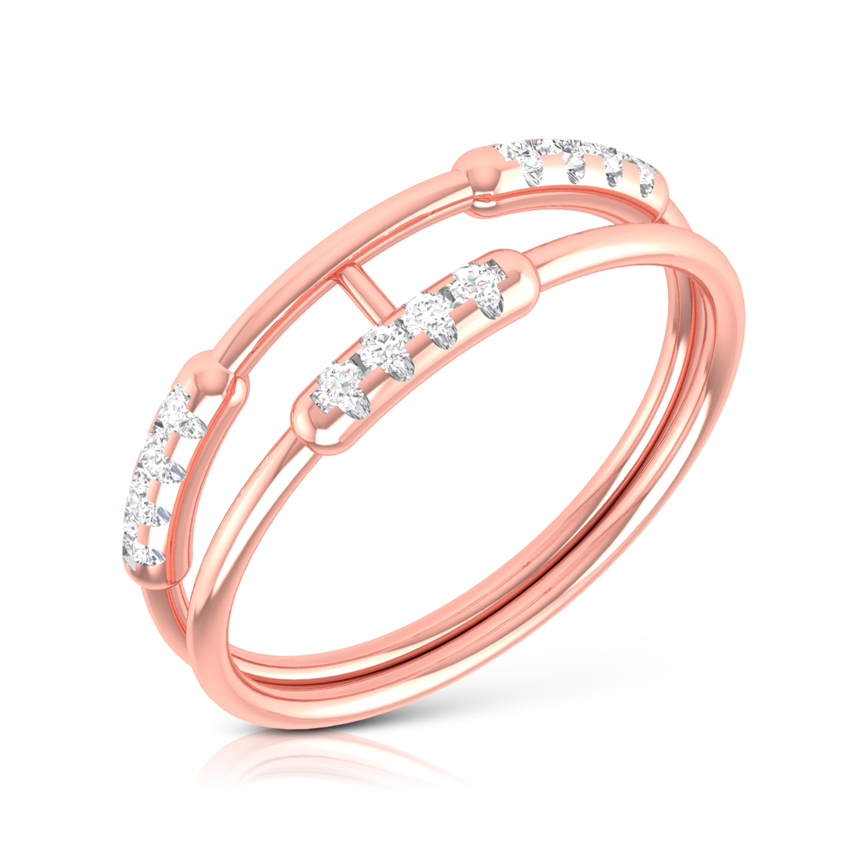 Hinge lab grown diamond ring trendy ring design Fiona Diamonds