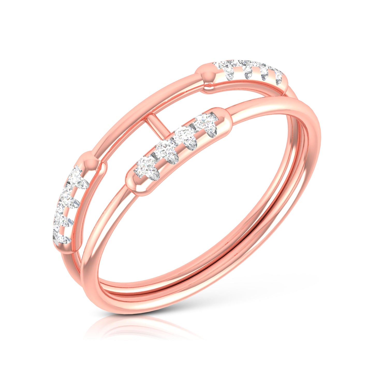 Load image into Gallery viewer, Hinge lab grown diamond ring trendy ring design Fiona Diamonds

