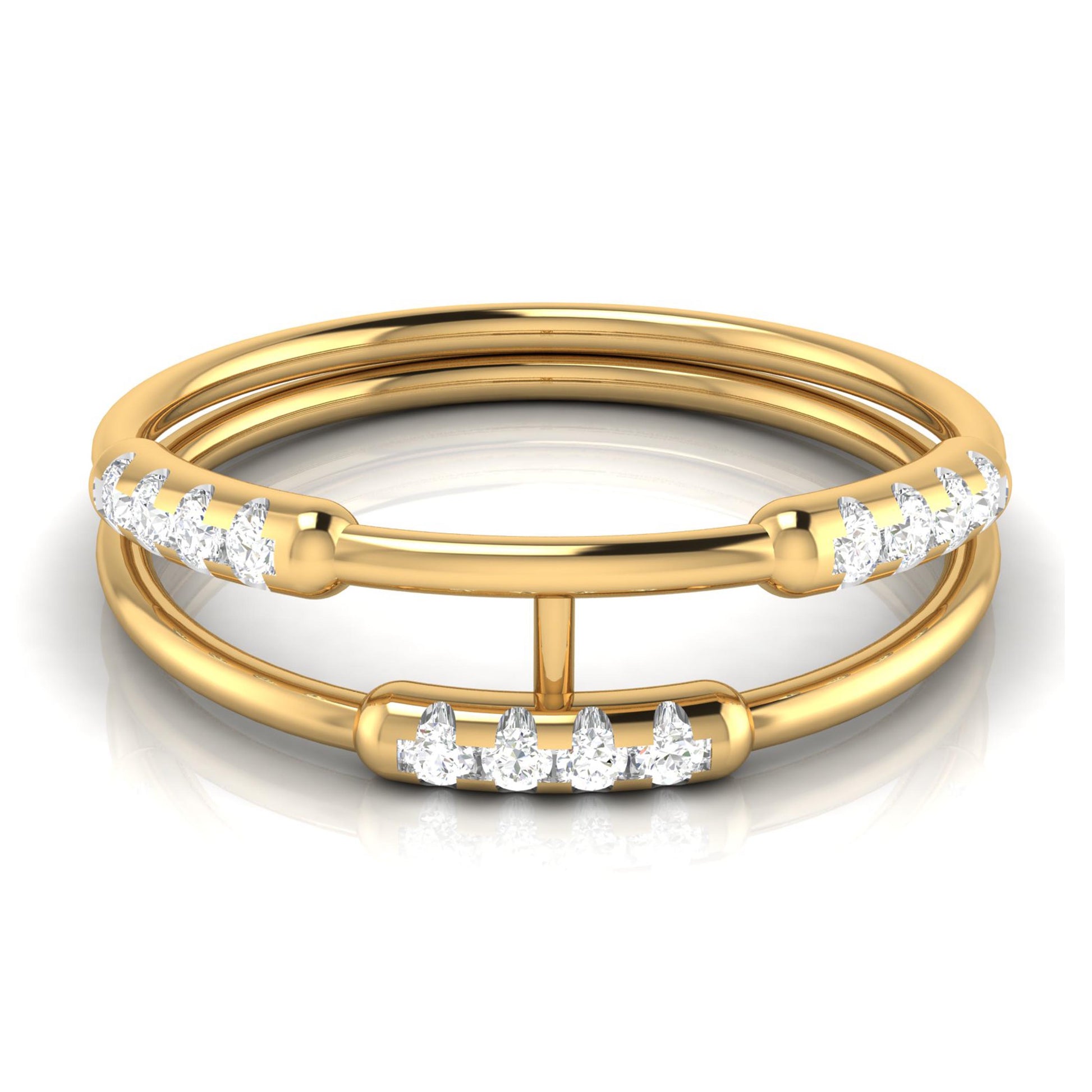 Hinge lab grown diamond ring trendy ring design Fiona Diamonds