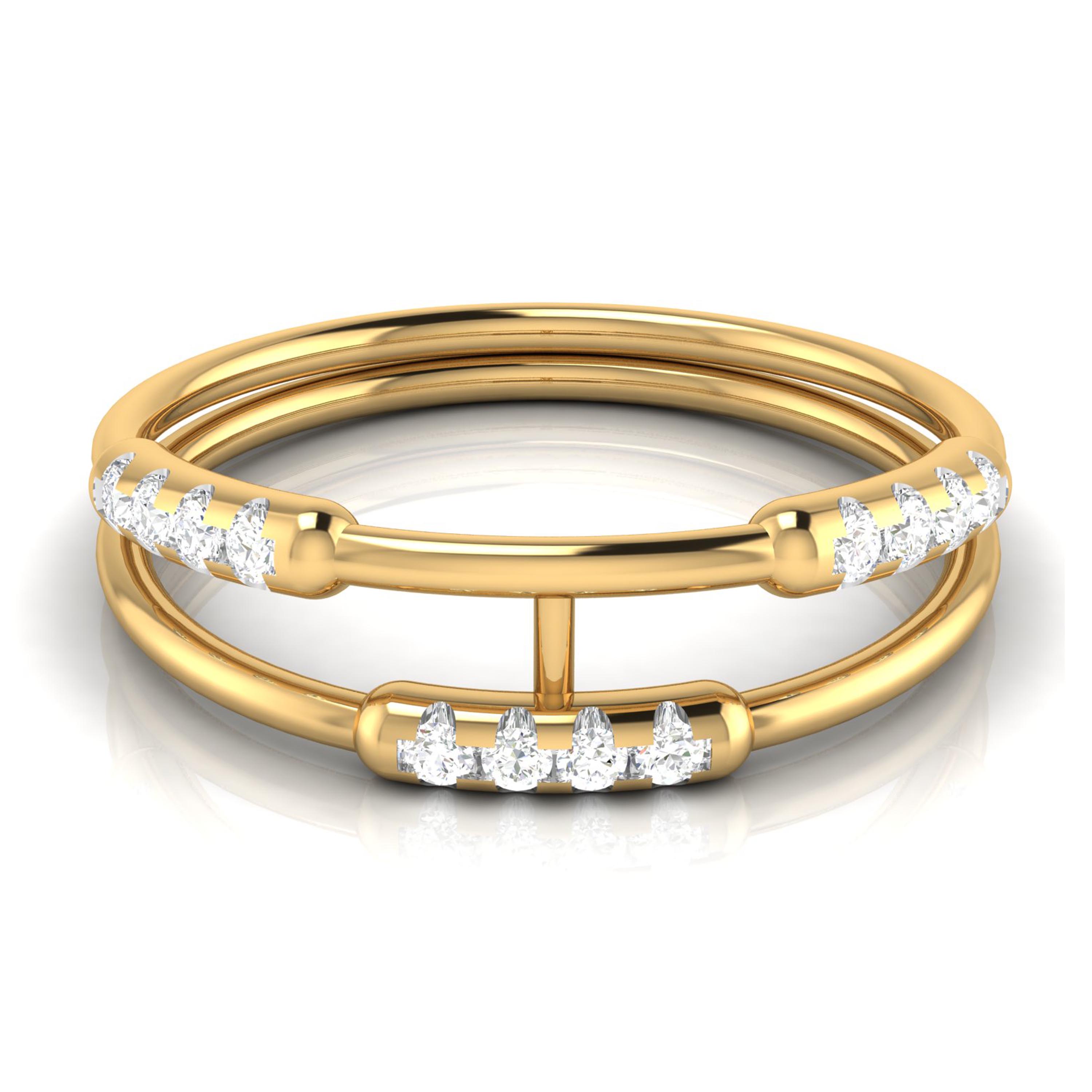 Hinge lab grown diamond ring trendy ring design Fiona Diamonds