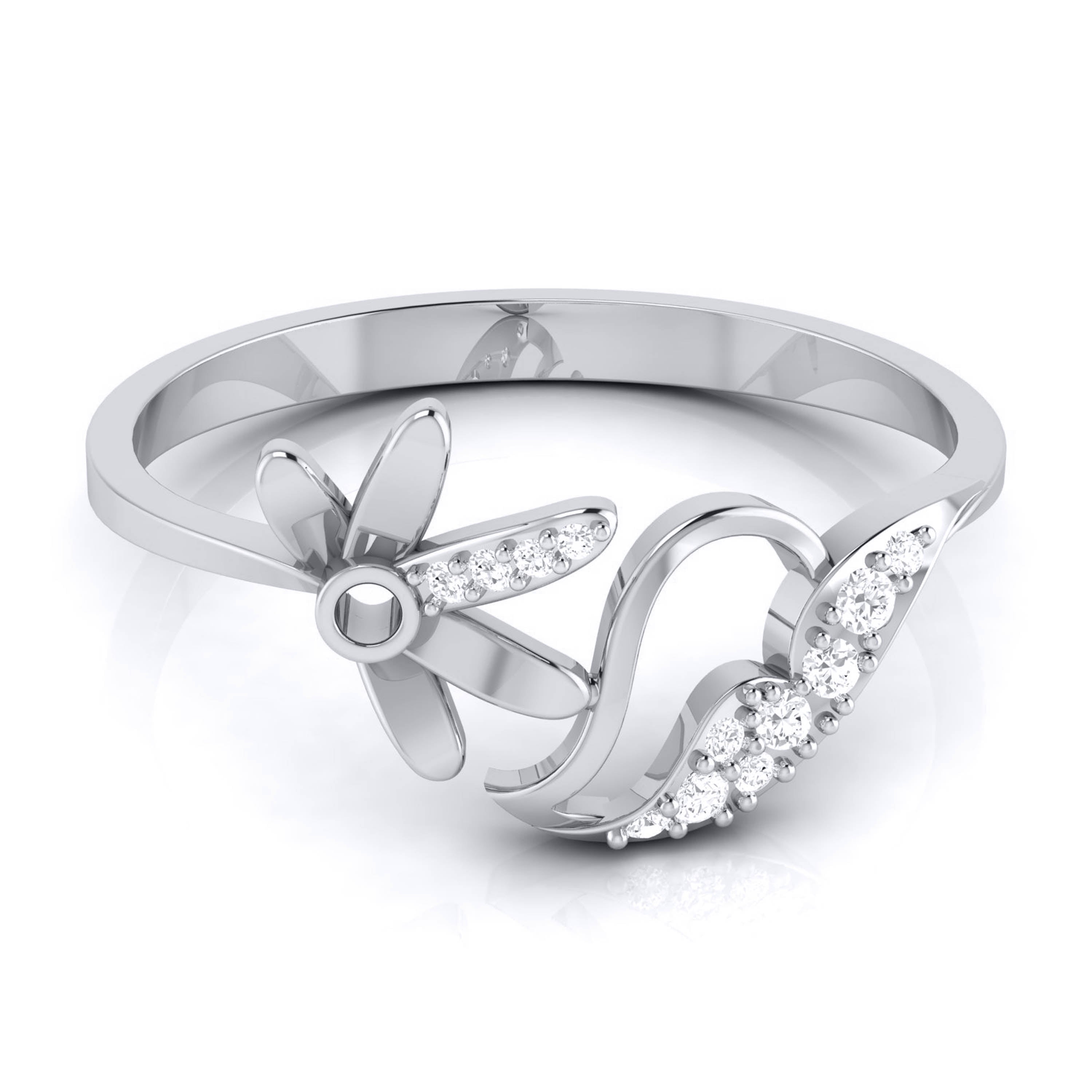 Dacia lab grown diamond ring sleek ring Fiona Diamonds