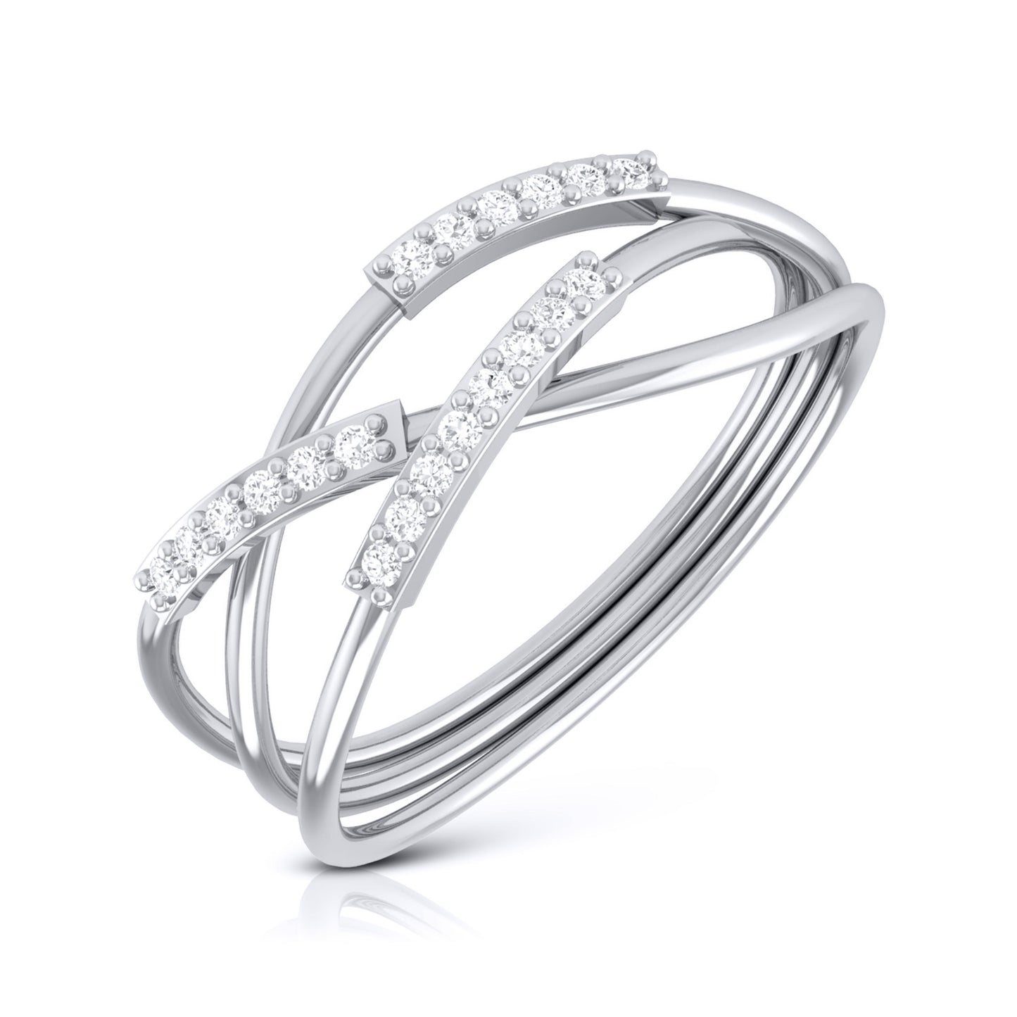 Load image into Gallery viewer, Delfina lab grown diamond ring unique ring design Fiona Diamonds
