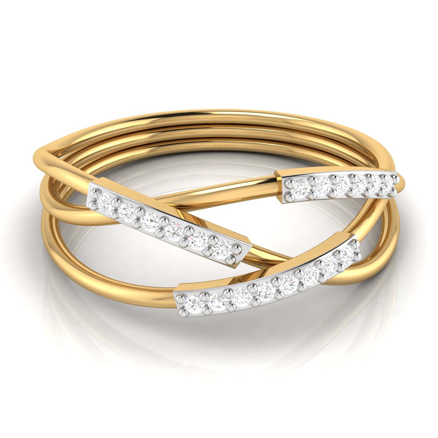 Load image into Gallery viewer, Delfina lab grown diamond ring unique ring design Fiona Diamonds
