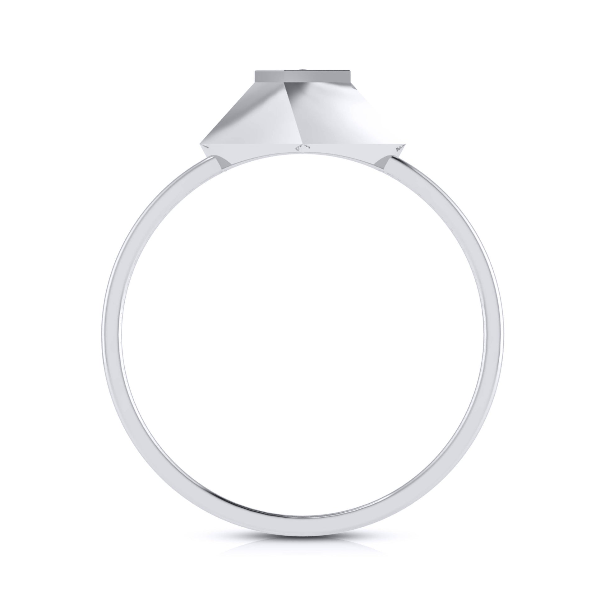 Tilting lab grown diamond ring sleek ring Fiona Diamonds