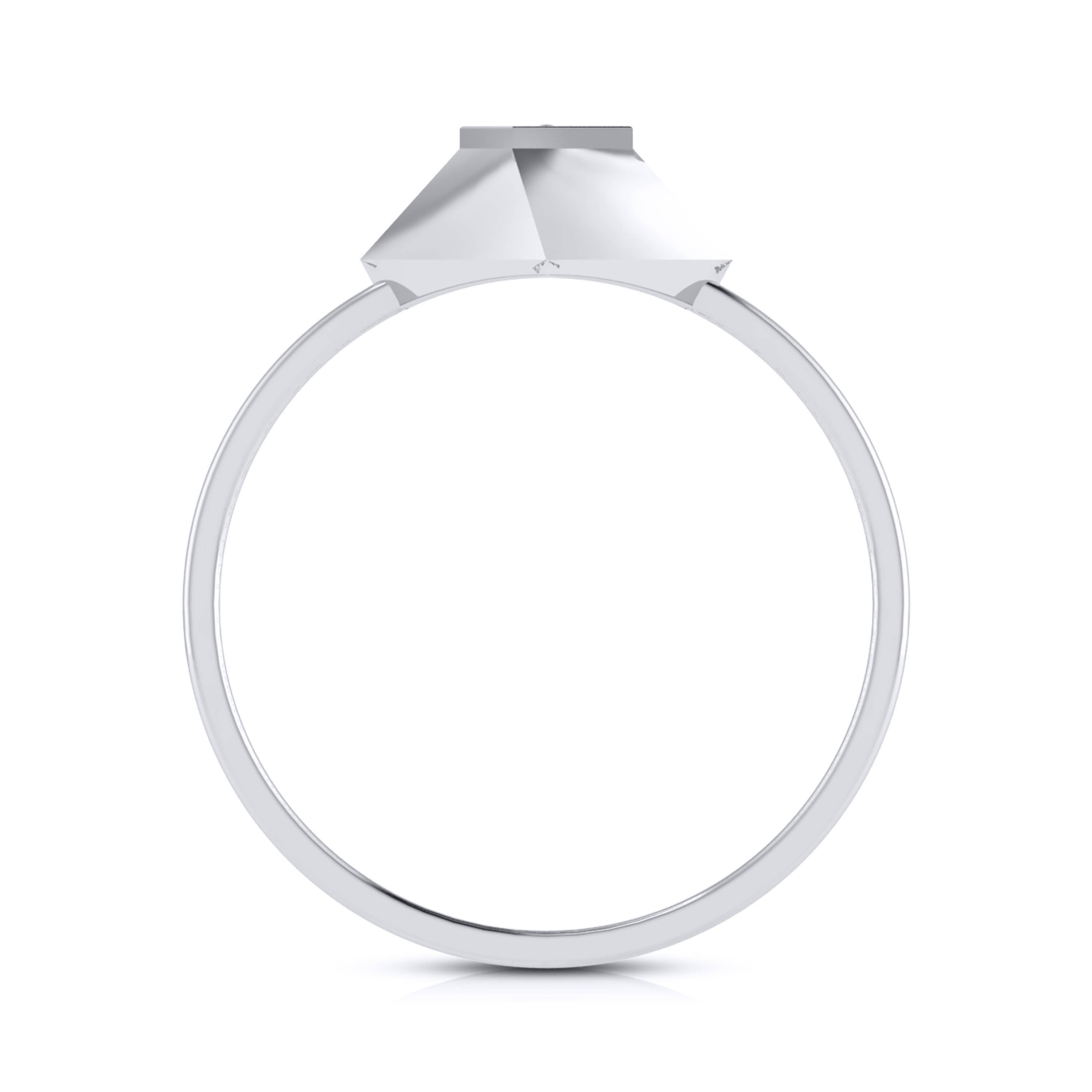 Tilting lab grown diamond ring sleek ring Fiona Diamonds