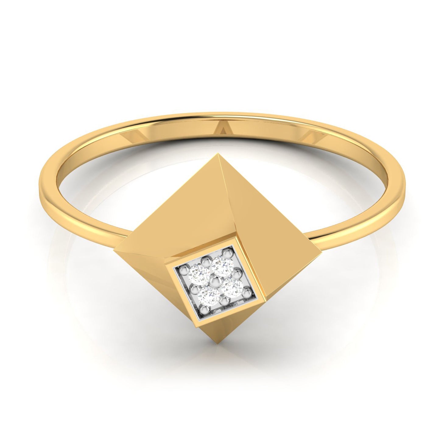 Load image into Gallery viewer, Tilting lab grown diamond ring sleek ring Fiona Diamonds
