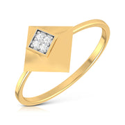 Tilting lab grown diamond ring sleek ring Fiona Diamonds