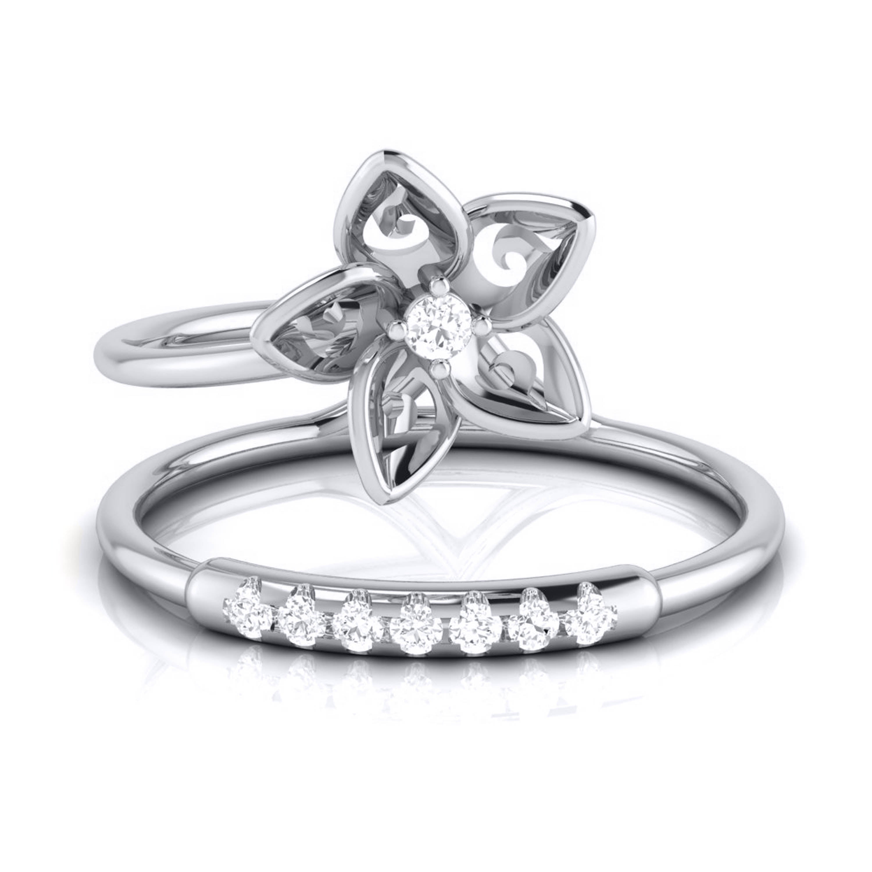 Vinca lab grown diamond ring trendy ring design Fiona Diamonds
