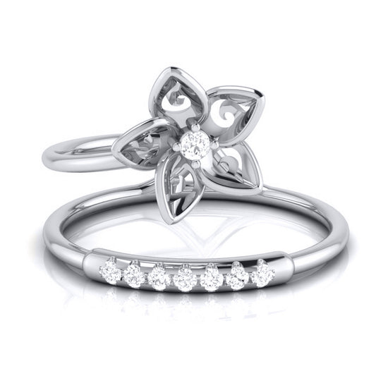 Load image into Gallery viewer, Vinca lab grown diamond ring trendy ring design Fiona Diamonds

