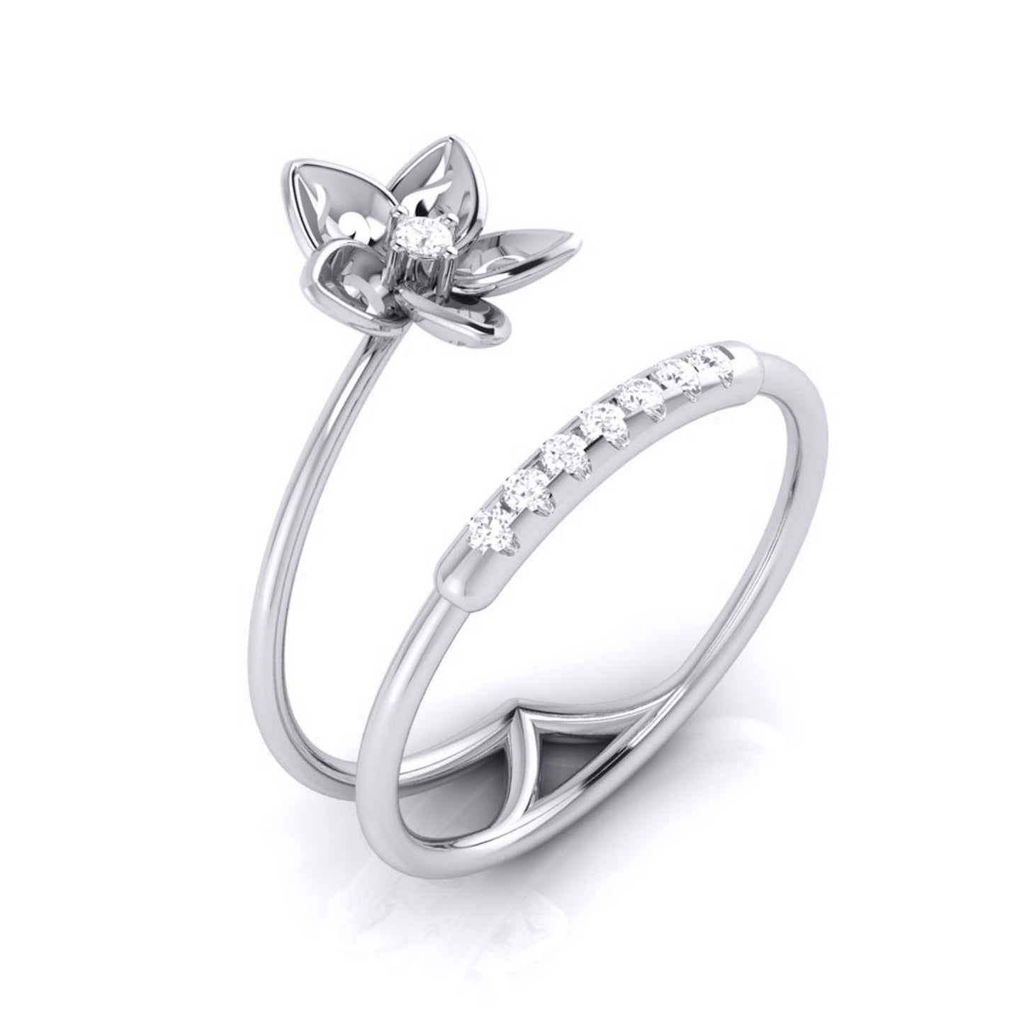 Load image into Gallery viewer, Vinca lab grown diamond ring trendy ring design Fiona Diamonds
