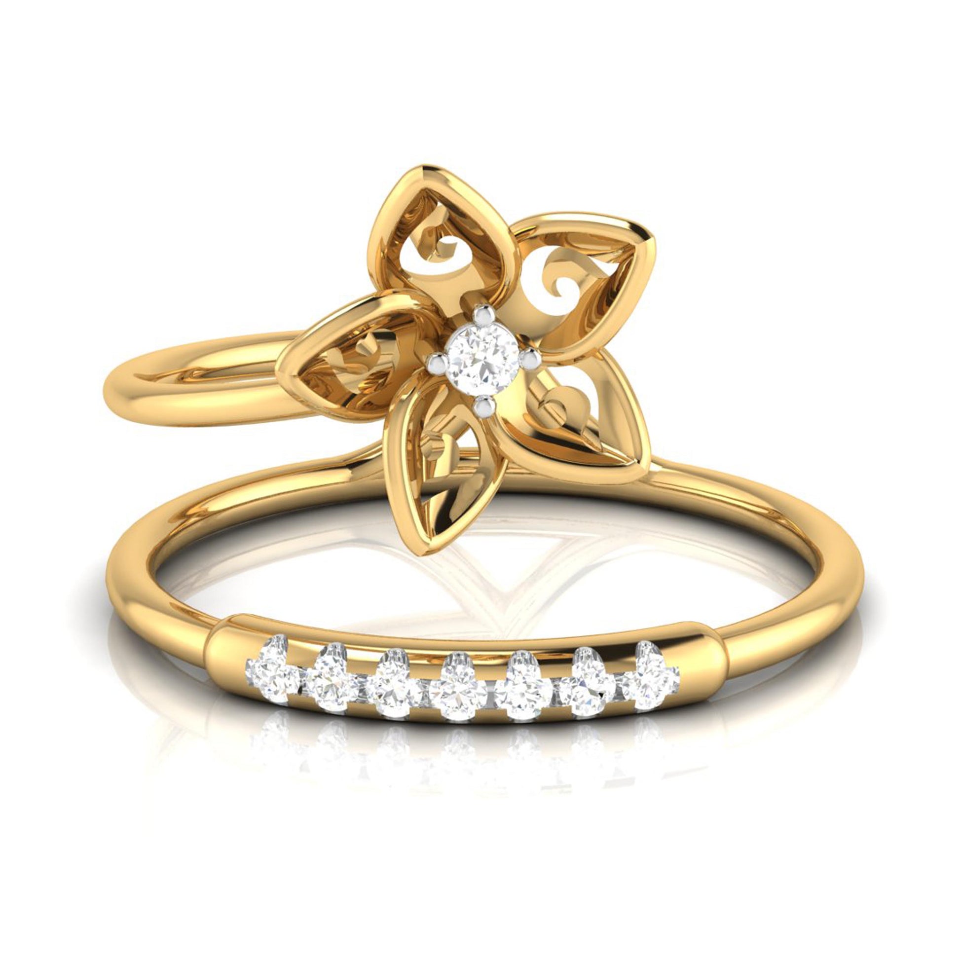 Vinca lab grown diamond ring trendy ring design Fiona Diamonds