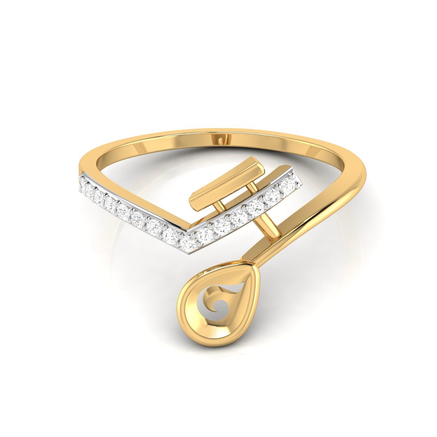 Pelerine lab grown diamond ring simple round ring design Fiona Diamonds