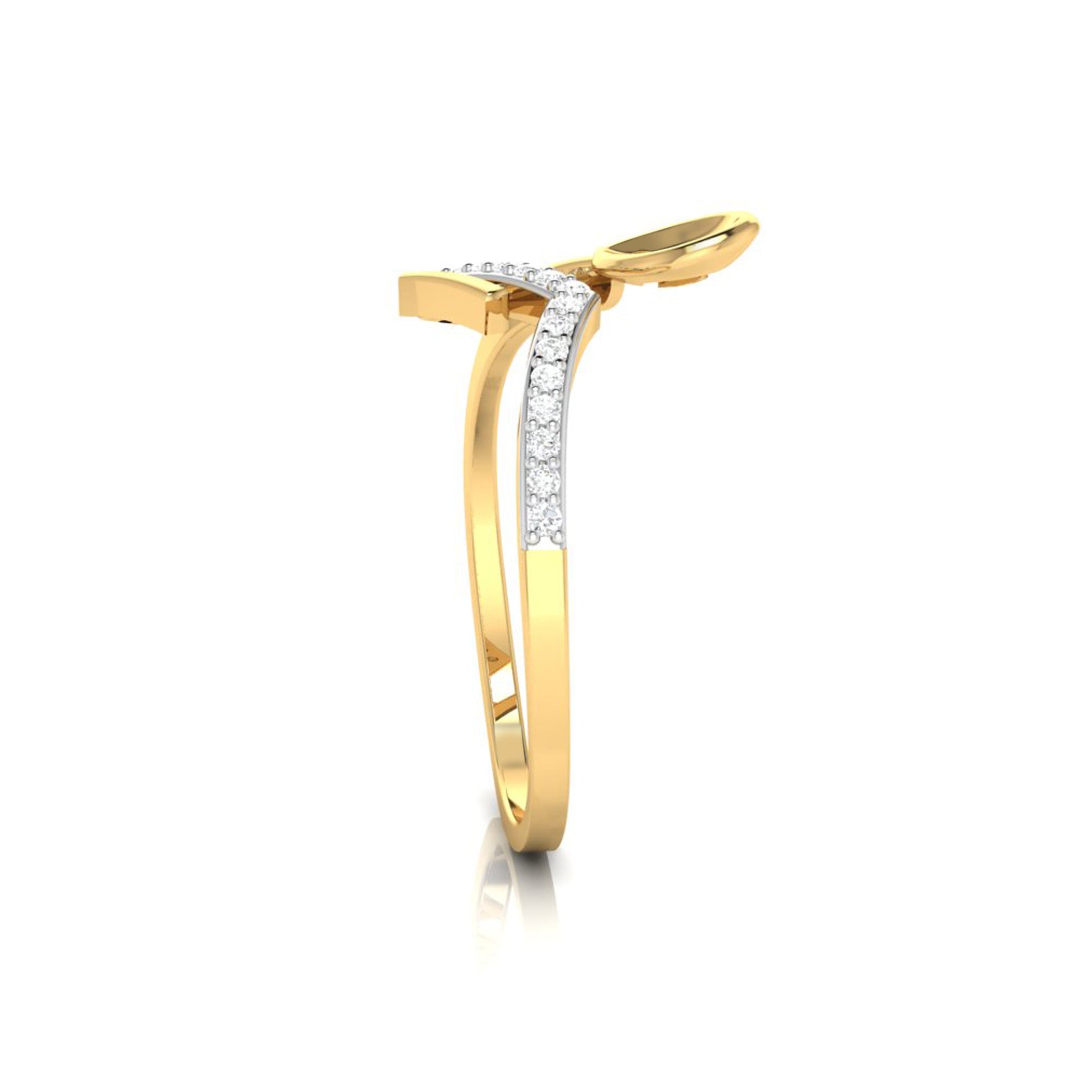 Pelerine lab grown diamond ring simple round ring design Fiona Diamonds