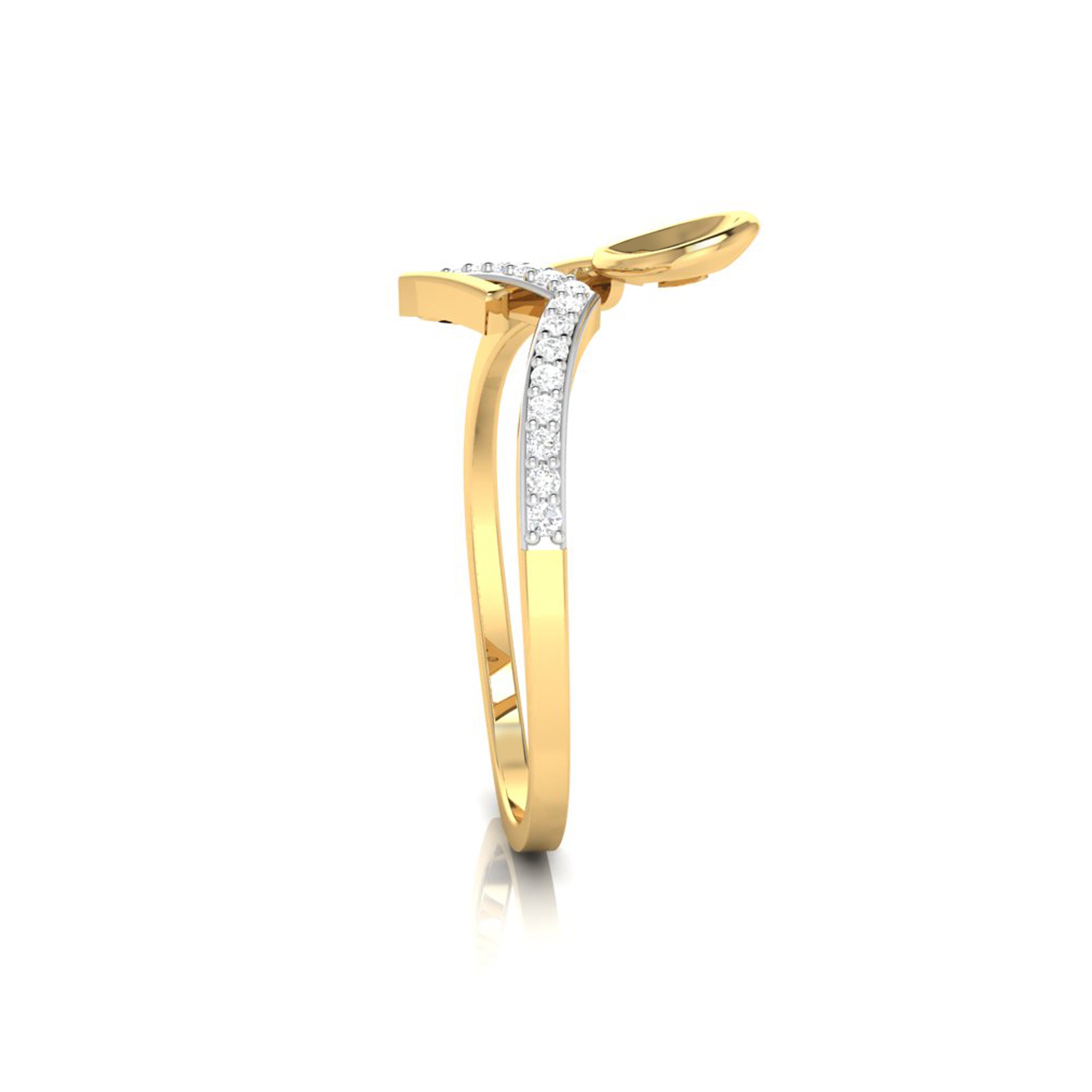 Pelerine lab grown diamond ring simple round ring design Fiona Diamonds