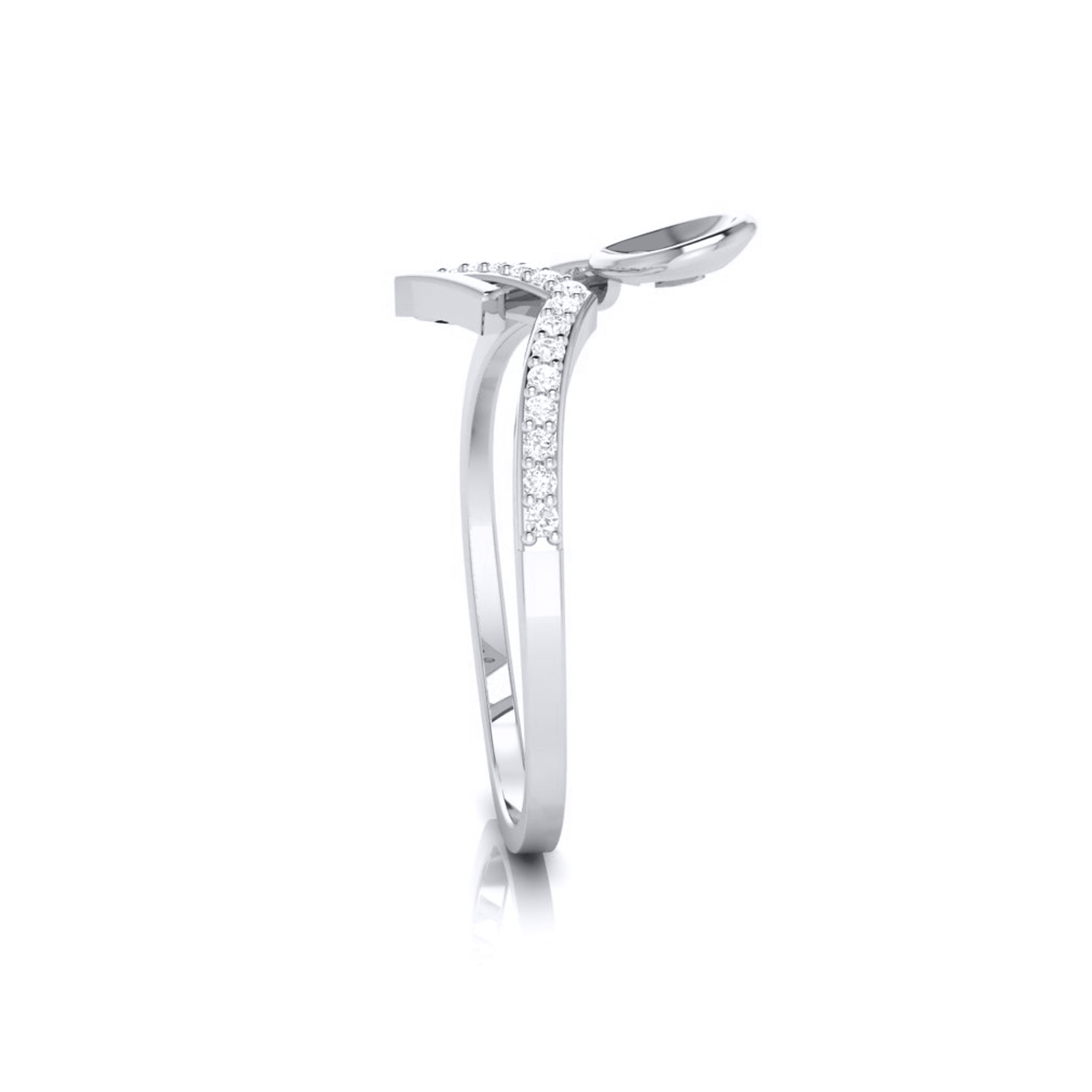 Pelerine lab grown diamond ring simple round ring design Fiona Diamonds