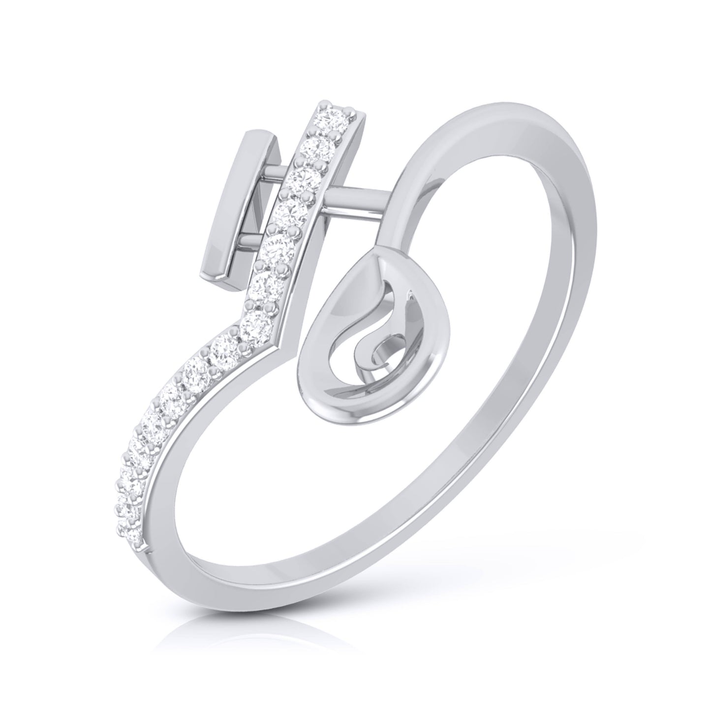 Pelerine lab grown diamond ring simple round ring design Fiona Diamonds