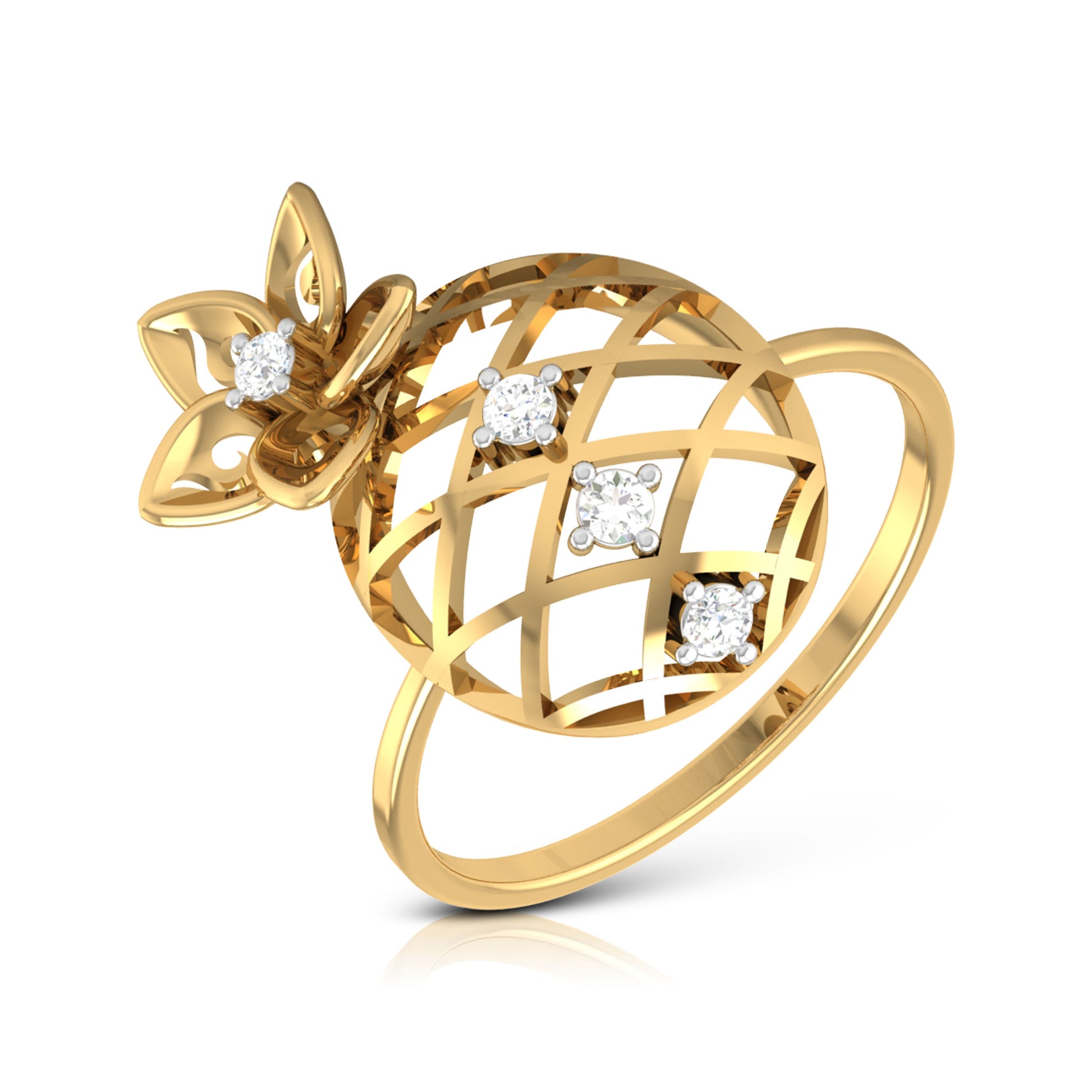 Piney lab grown diamond ring sleek ring Fiona Diamonds
