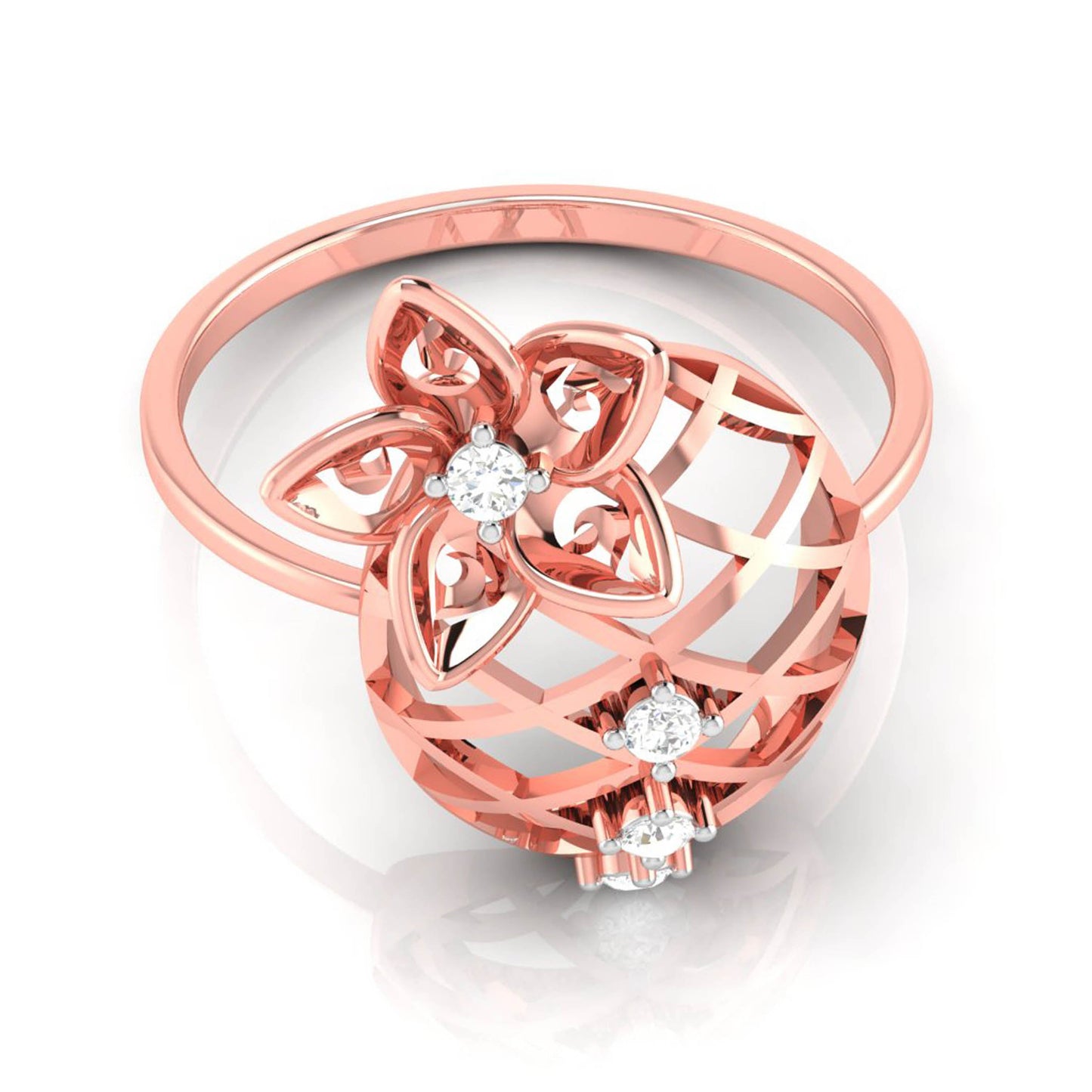 Piney lab grown diamond ring sleek ring Fiona Diamonds