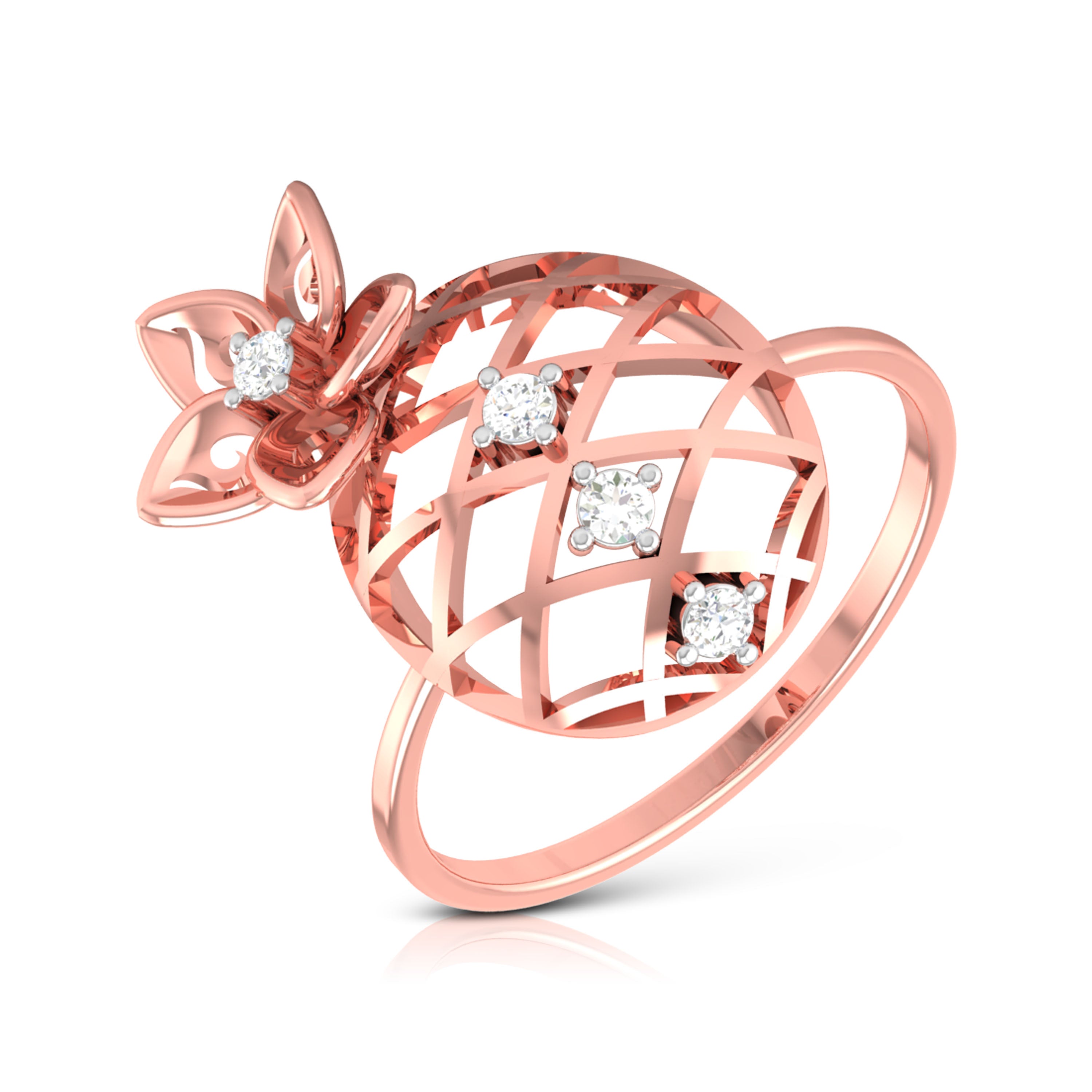Piney lab grown diamond ring sleek ring Fiona Diamonds