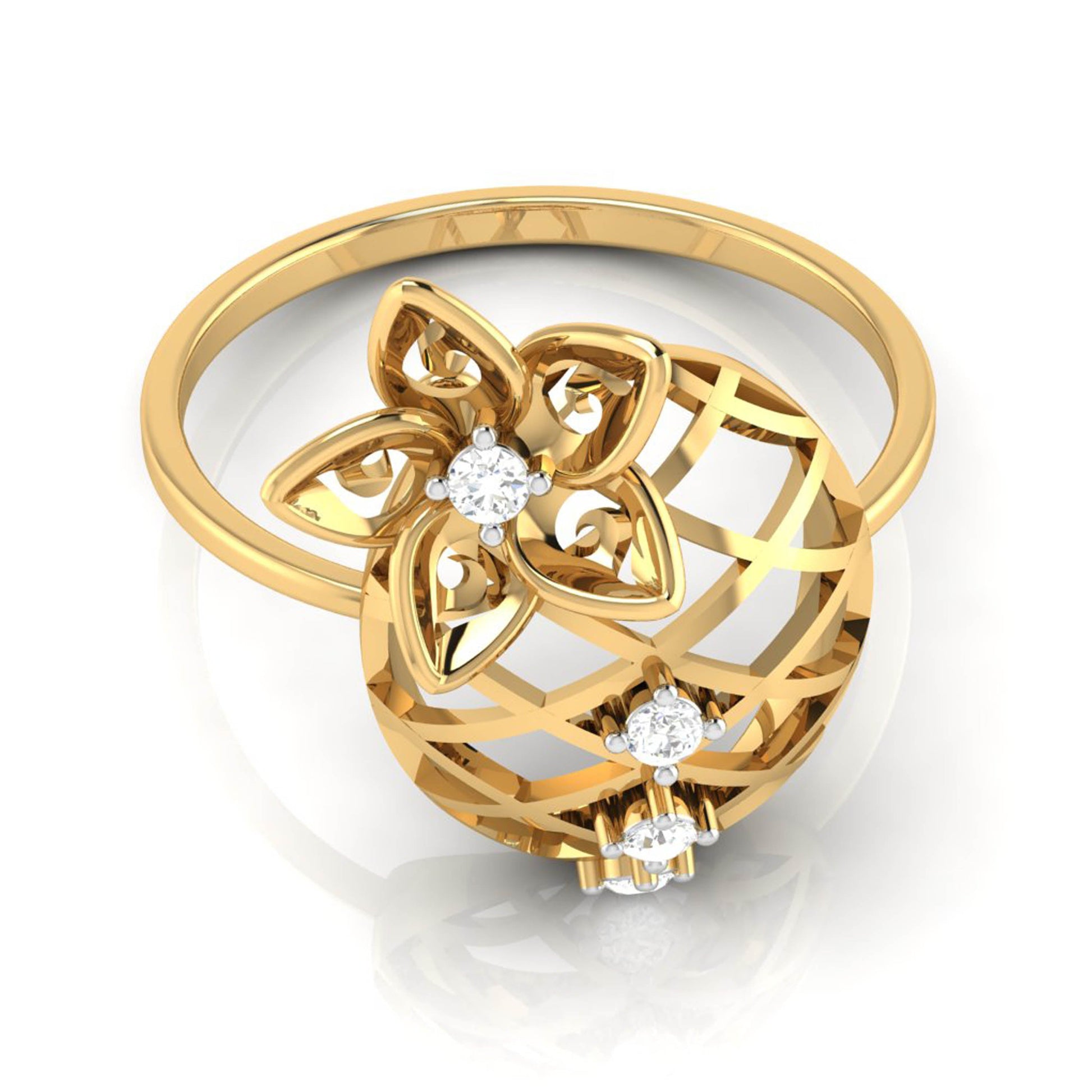 Piney lab grown diamond ring sleek ring Fiona Diamonds