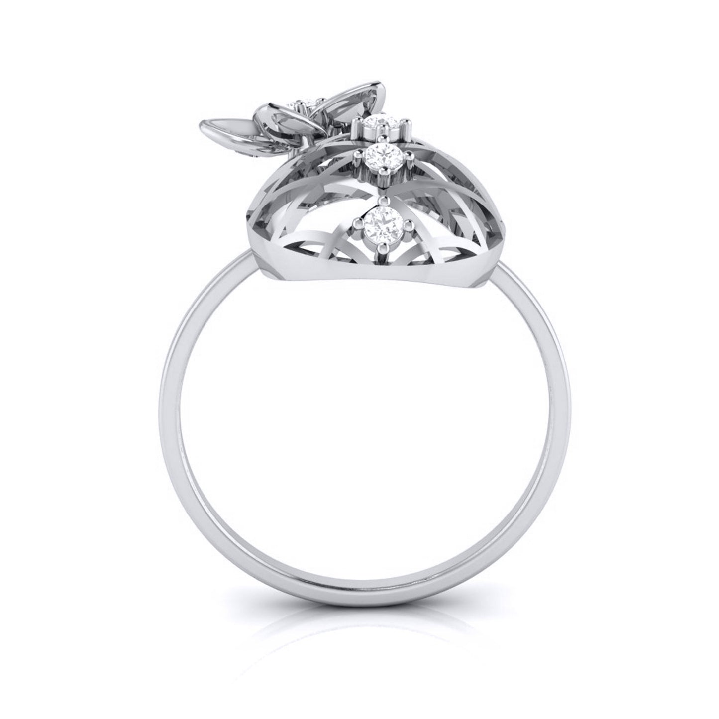 Piney lab grown diamond ring sleek ring Fiona Diamonds