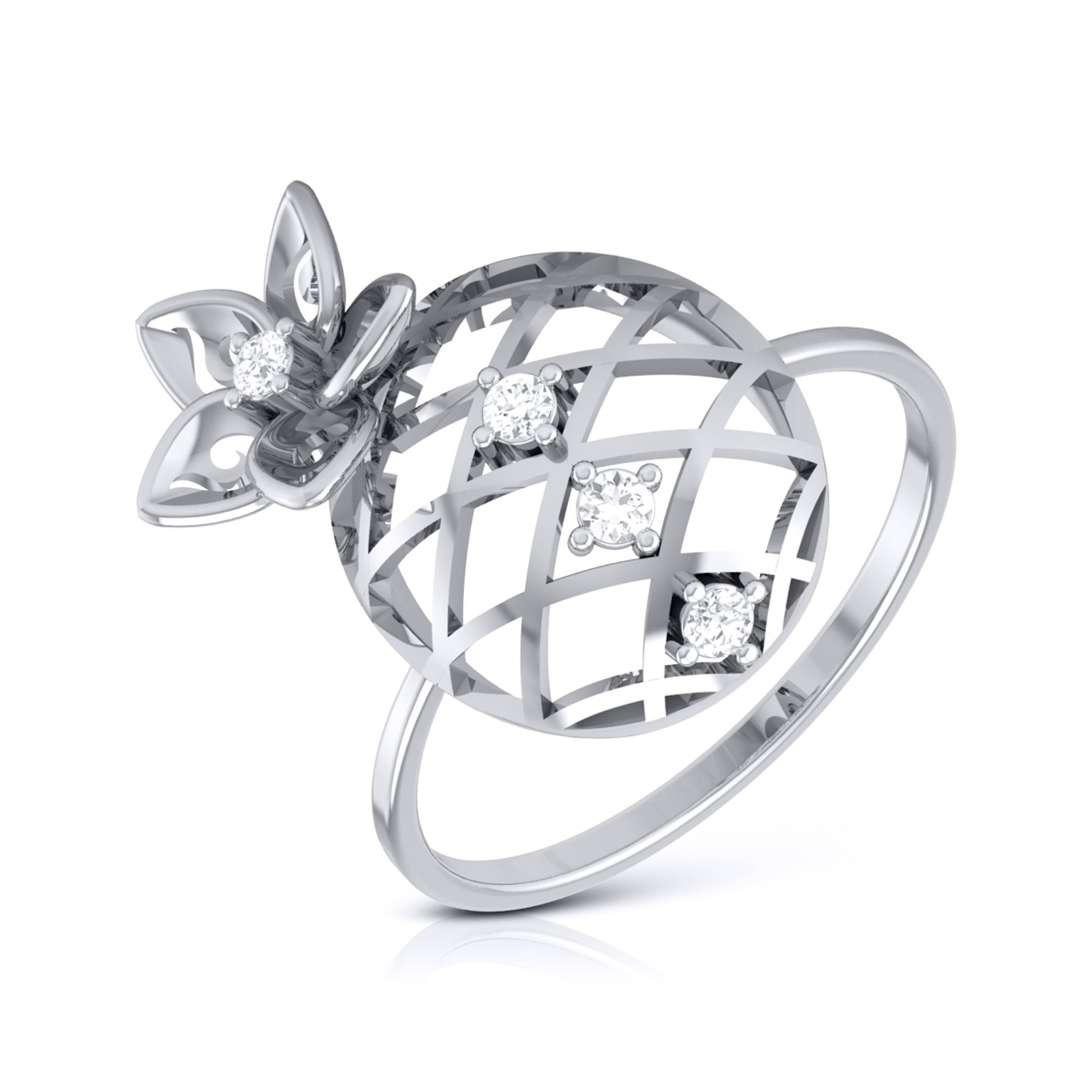 Piney lab grown diamond ring sleek ring Fiona Diamonds