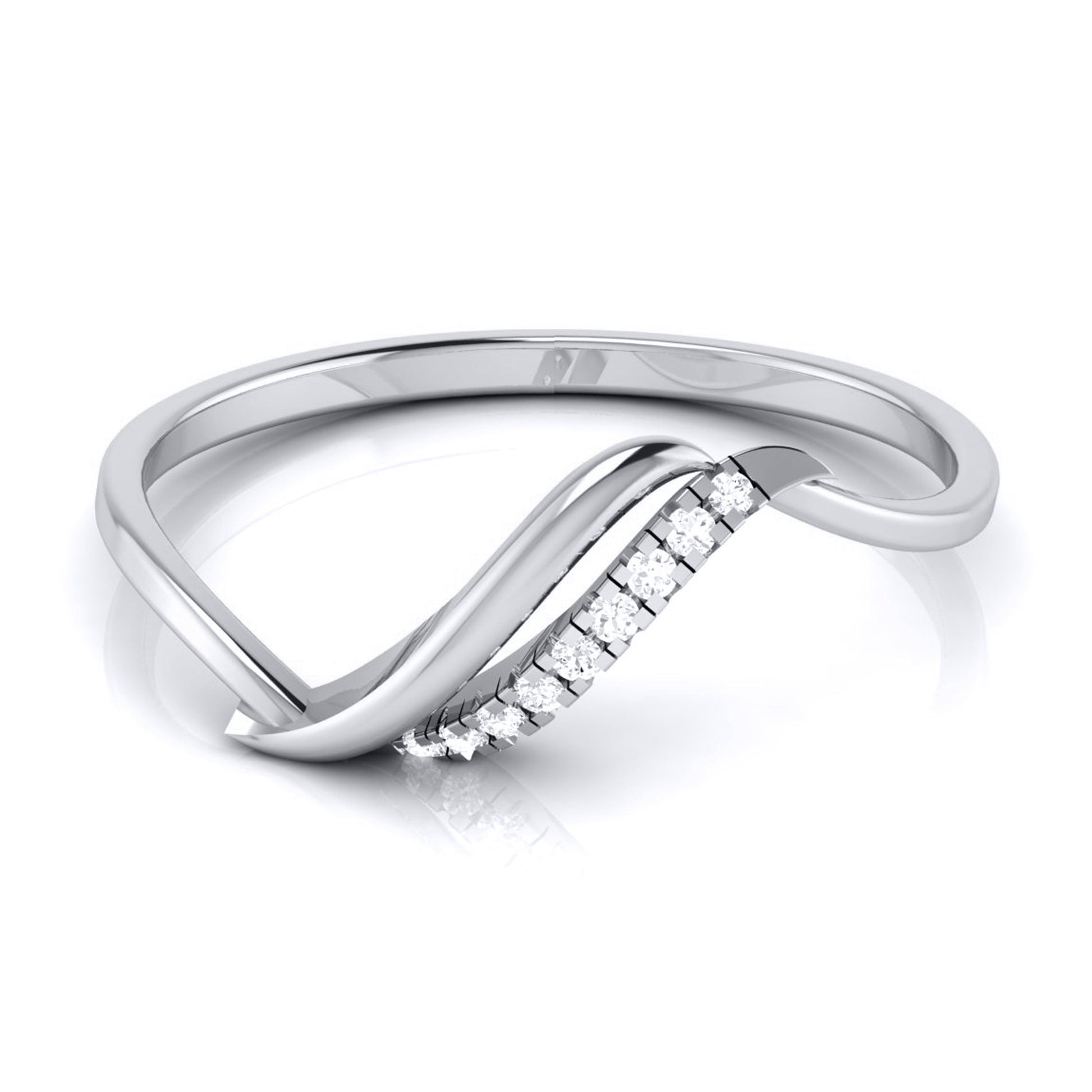 Waft lab grown diamond ring sleek ring Fiona Diamonds