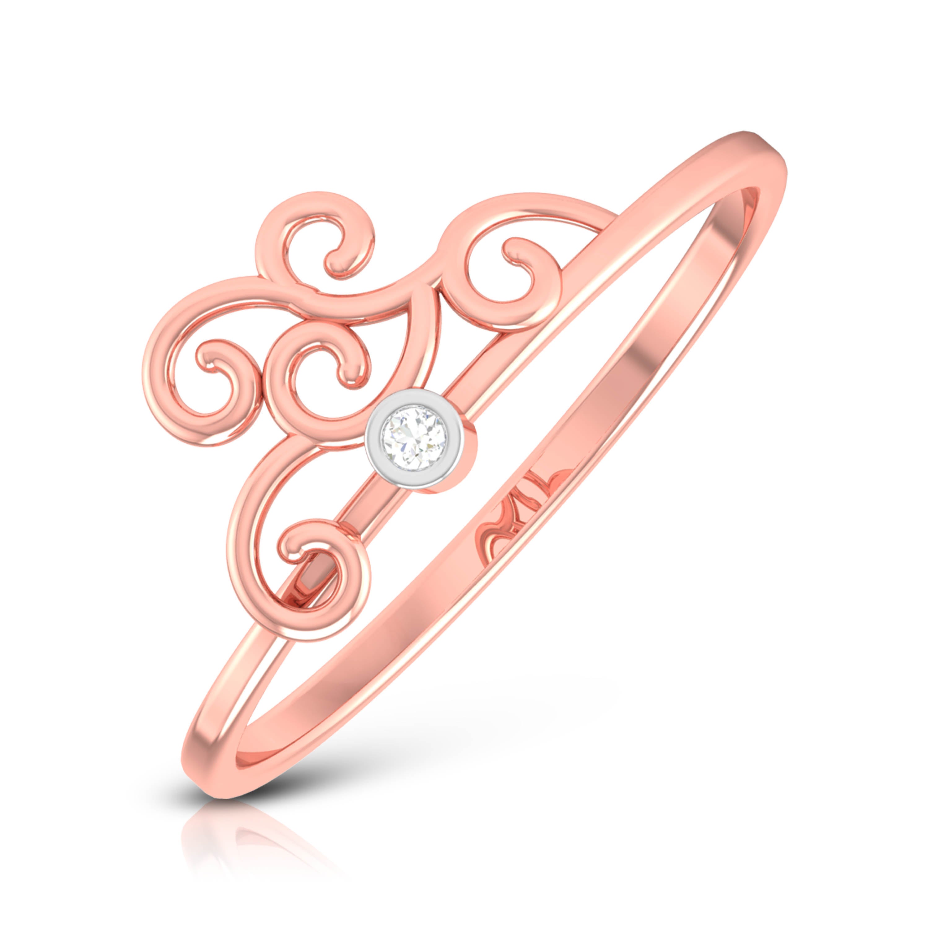 Vagues lab grown diamond ring unique ring design Fiona Diamonds