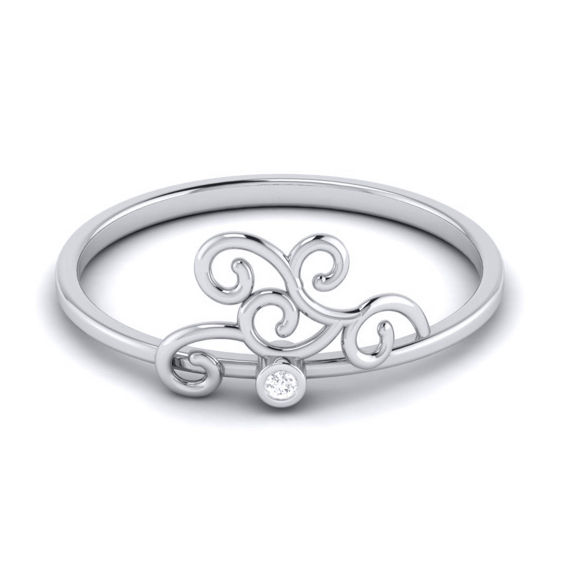 Vagues lab grown diamond ring unique ring design Fiona Diamonds