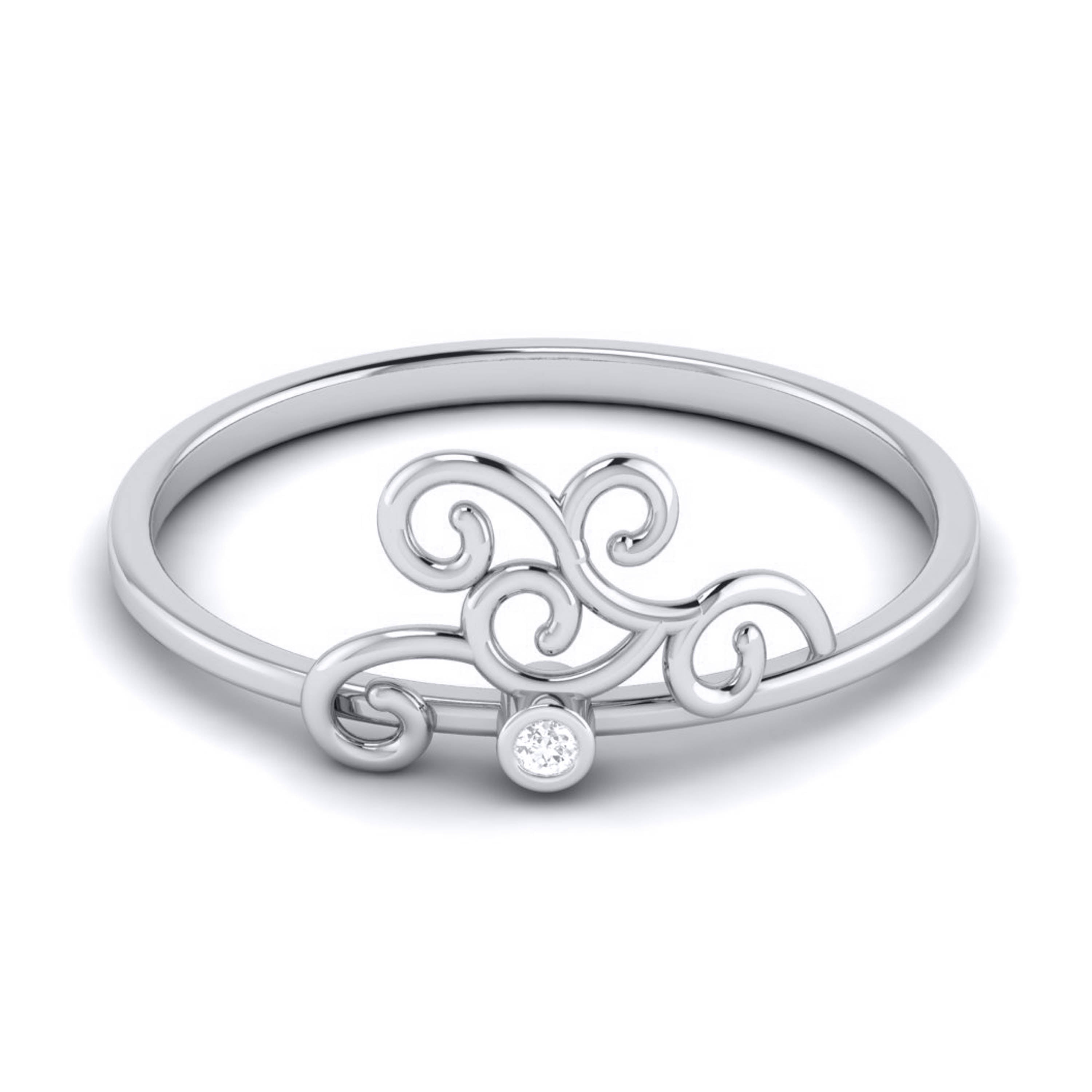 Vagues lab grown diamond ring unique ring design Fiona Diamonds
