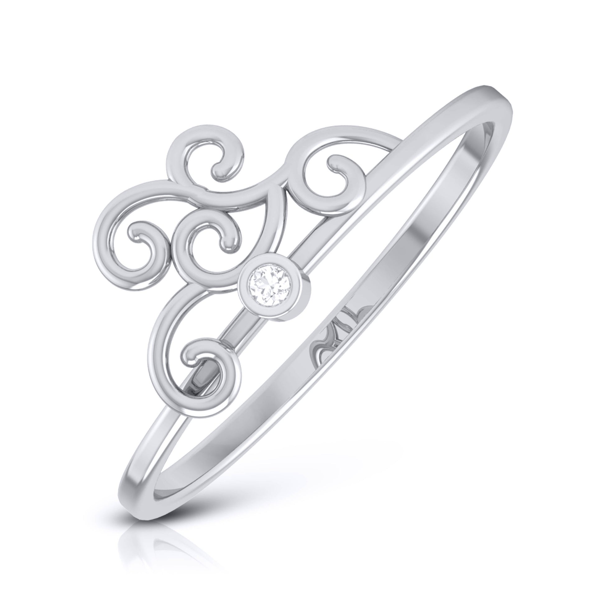 Vagues lab grown diamond ring unique ring design Fiona Diamonds
