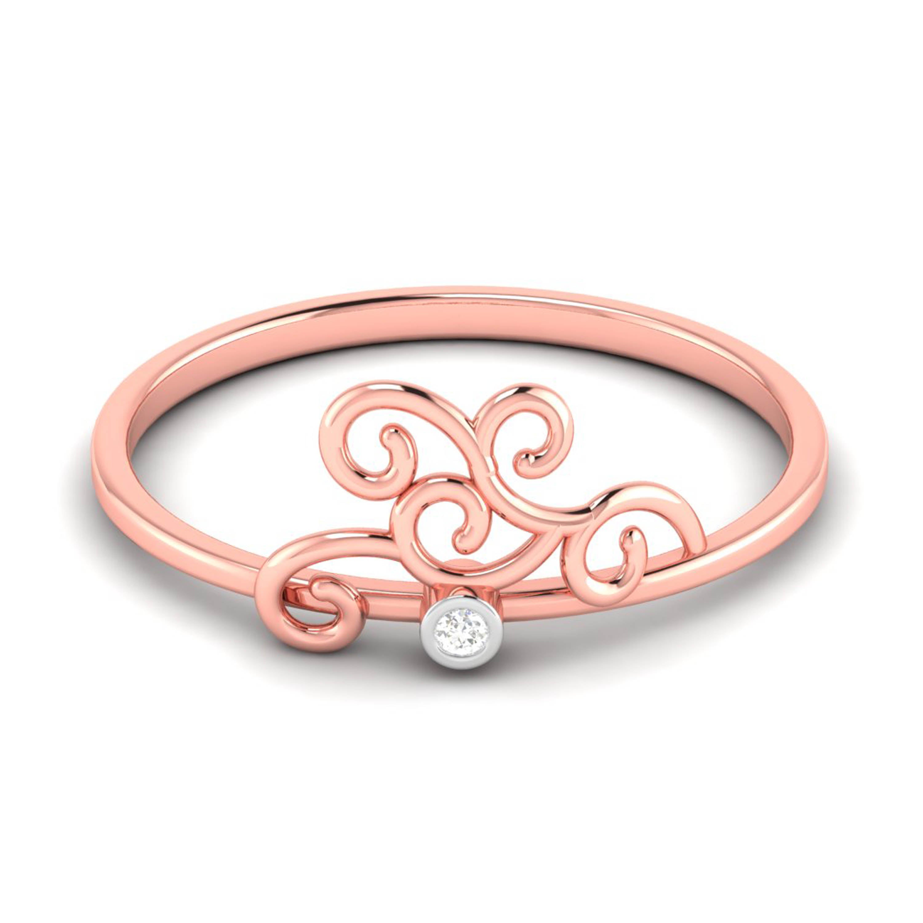 Vagues lab grown diamond ring unique ring design Fiona Diamonds