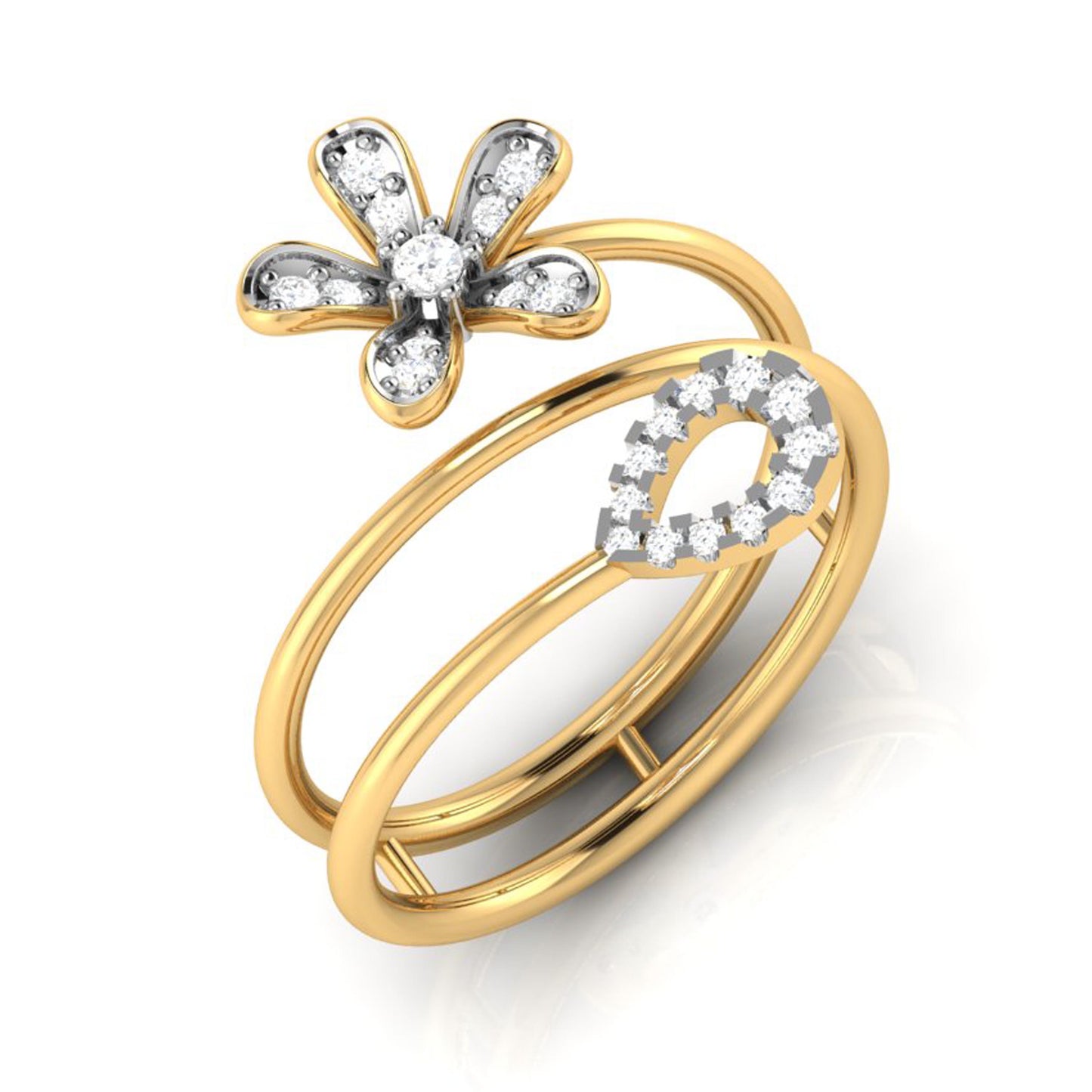 Load image into Gallery viewer, Whorl lab grown diamond ring trendy ring design Fiona Diamonds
