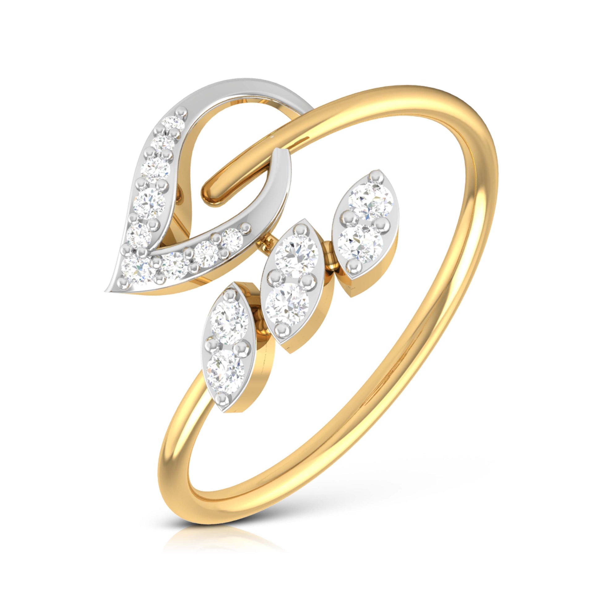 Pitched lab grown diamond ring simple round ring design Fiona Diamonds