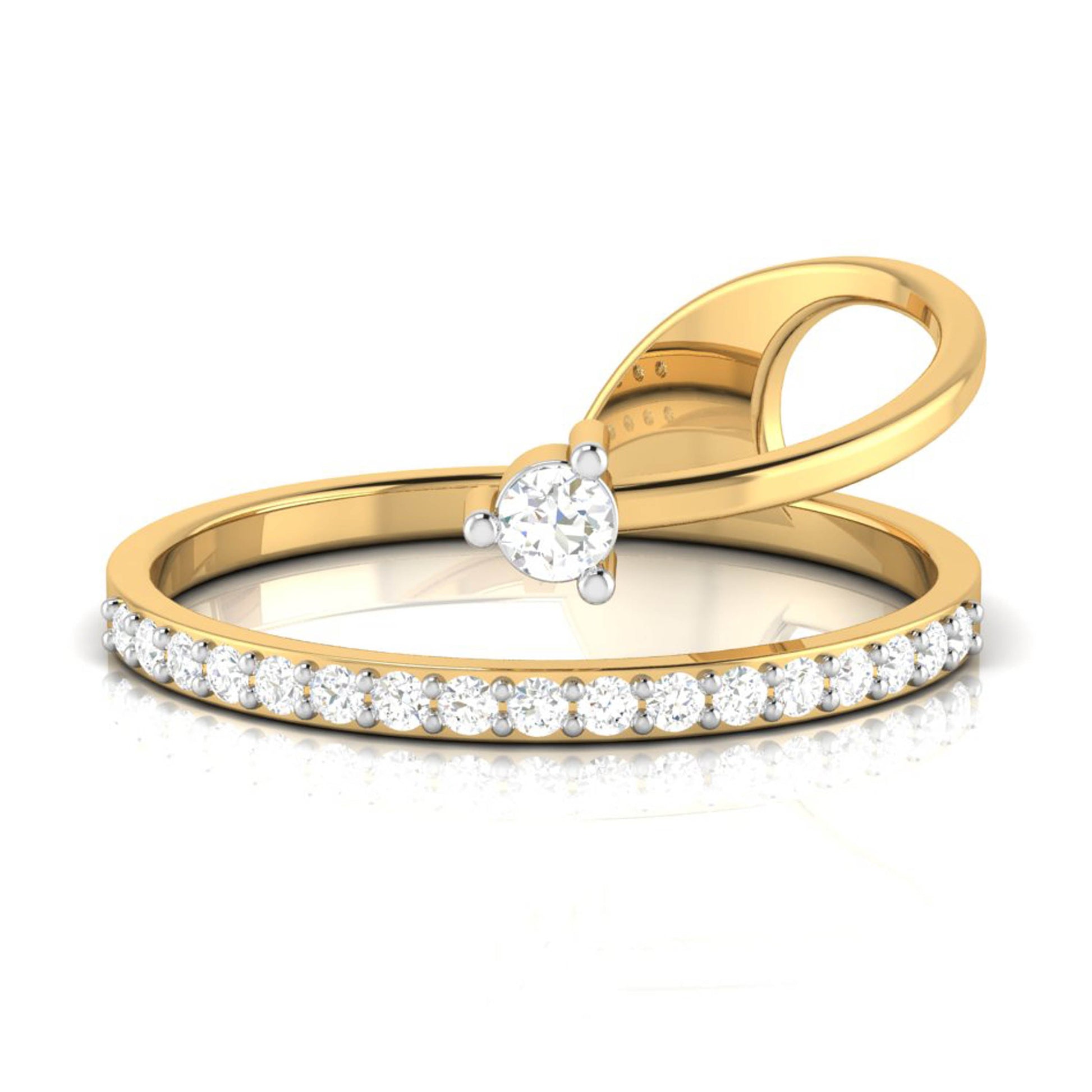 Orion lab grown diamond ring sleek ring Fiona Diamonds