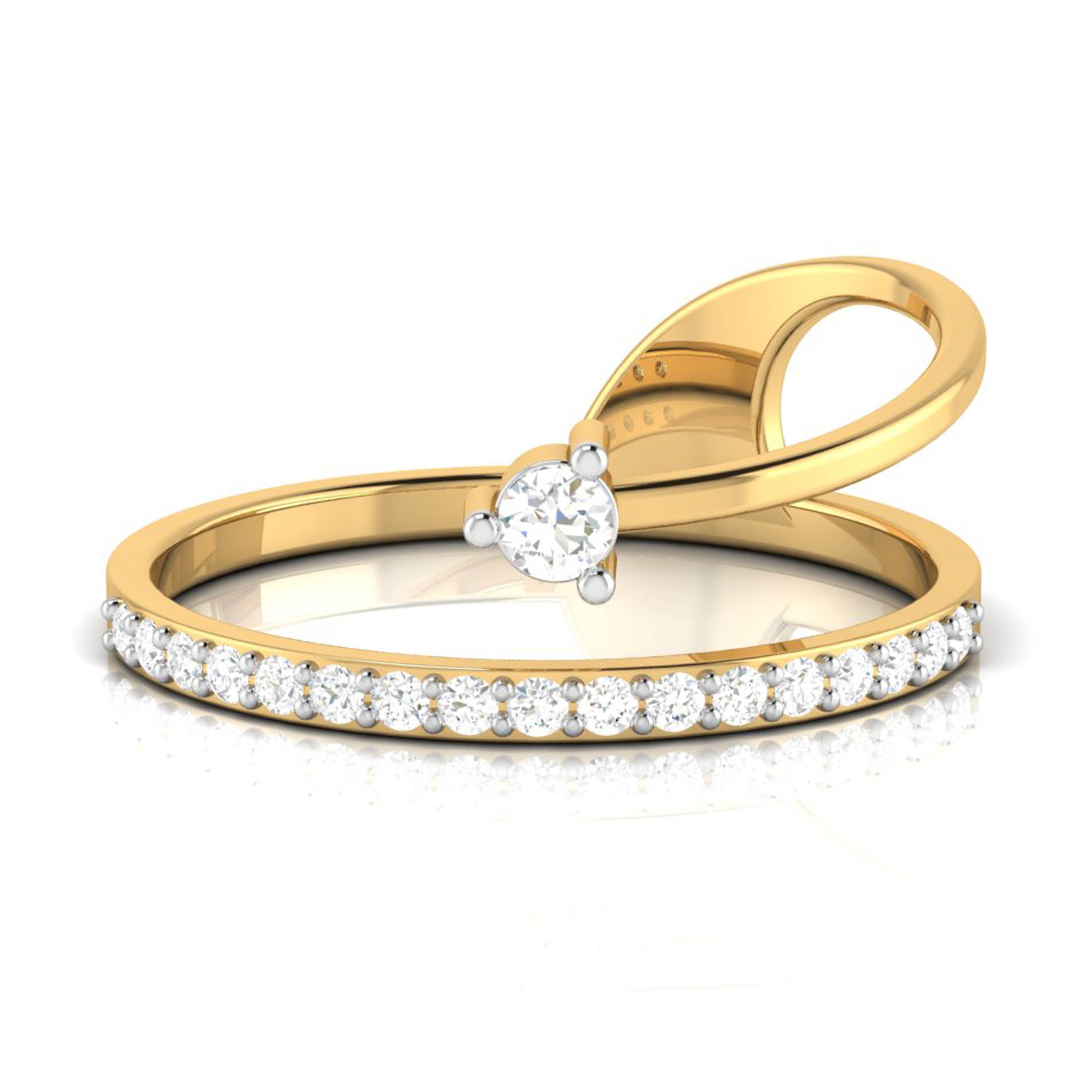 Orion lab grown diamond ring sleek ring Fiona Diamonds