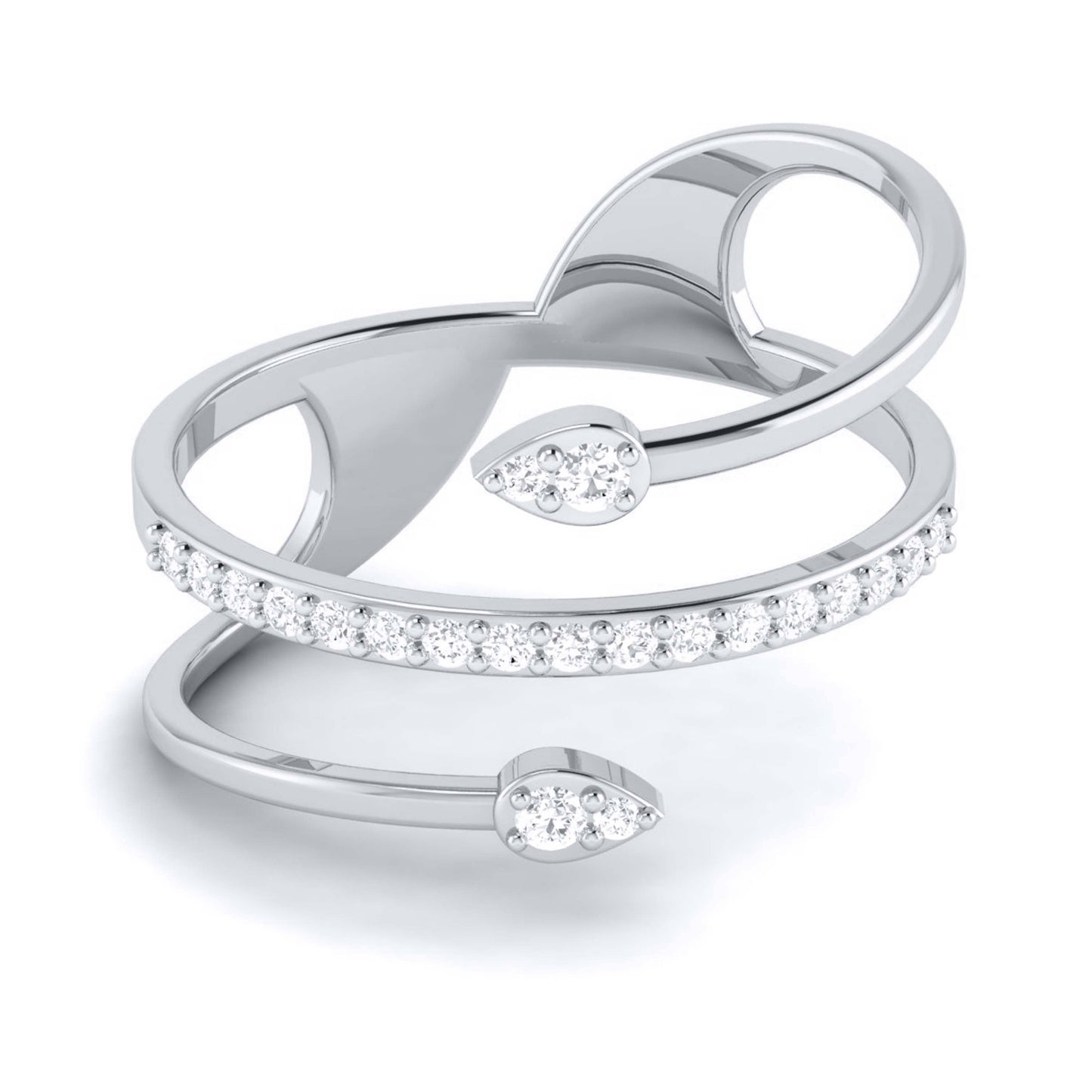 Polypody lab grown diamond ring trendy ring design Fiona Diamonds