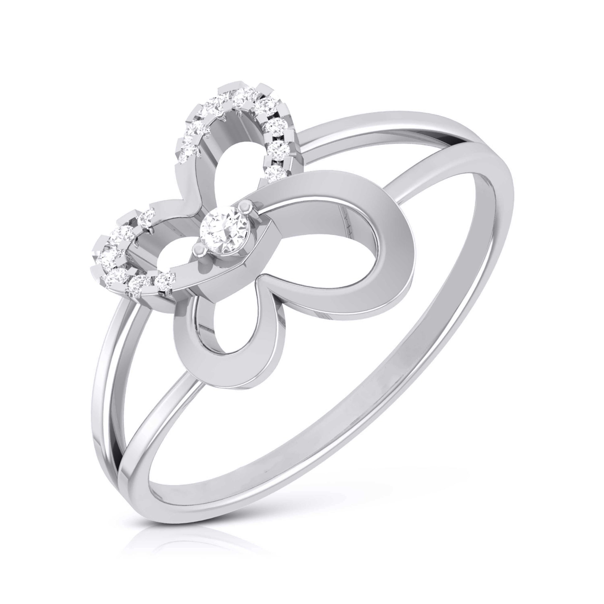 Papillon lab grown diamond ring unique ring design Fiona Diamonds