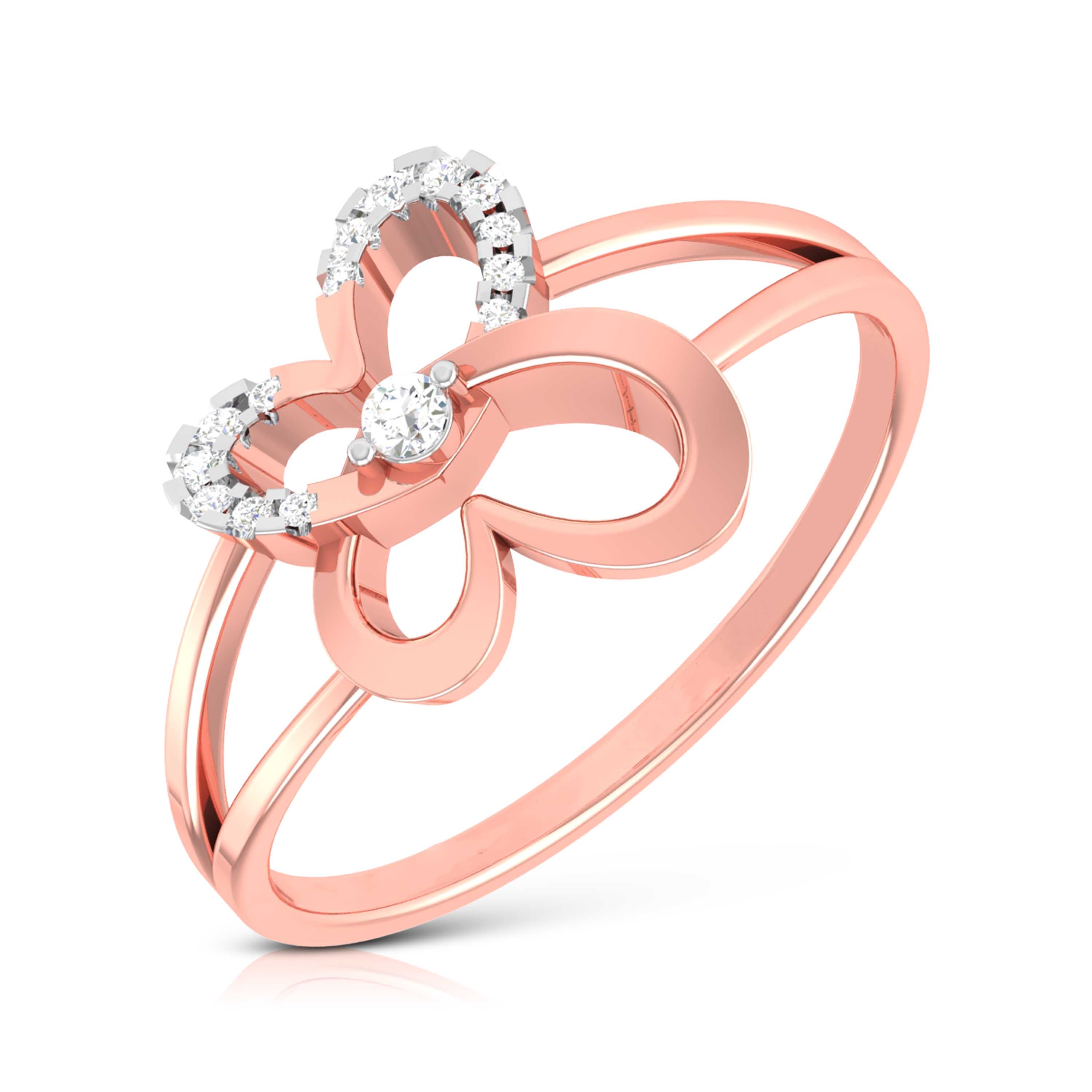 Papillon lab grown diamond ring unique ring design Fiona Diamonds