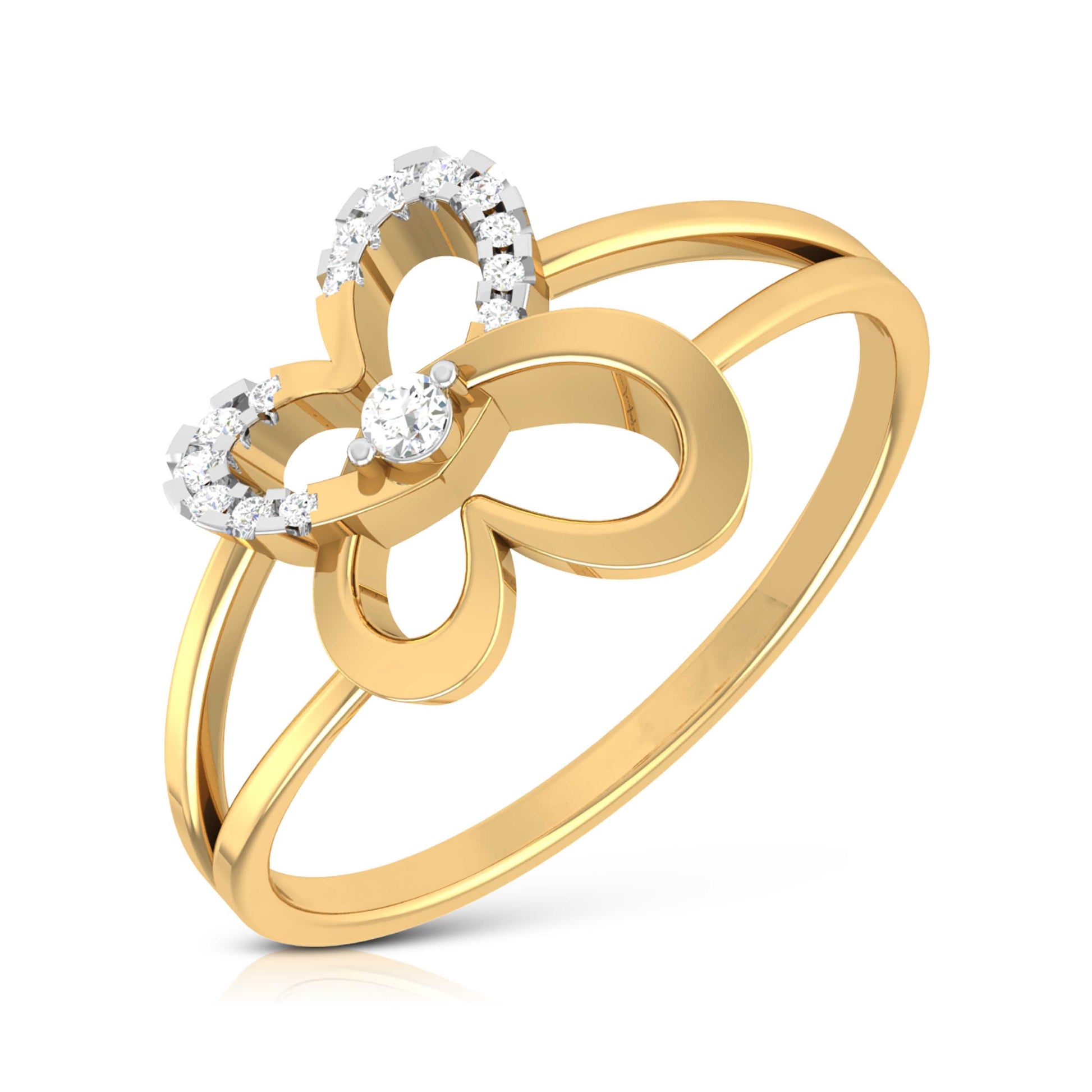 Papillon lab grown diamond ring unique ring design Fiona Diamonds