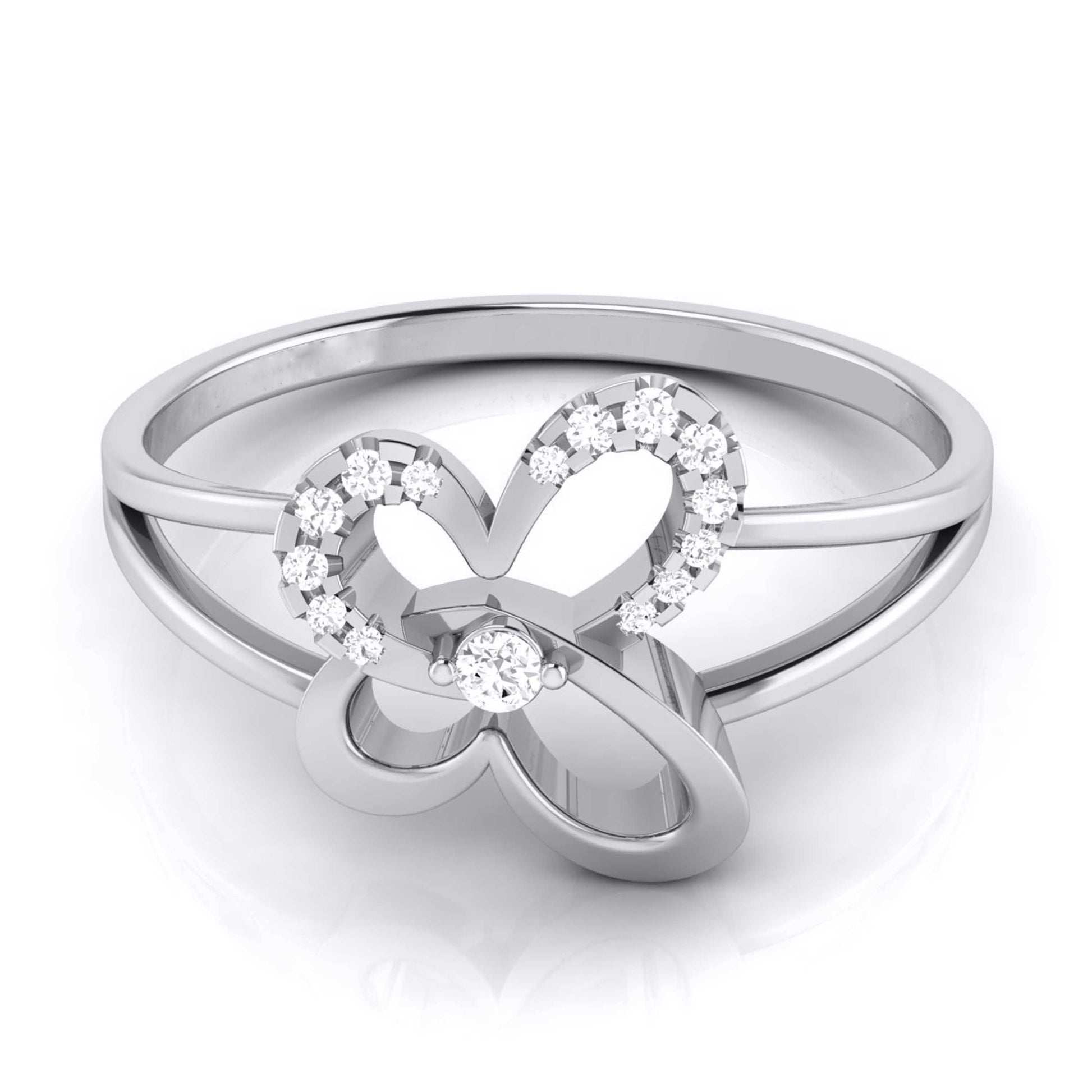 Papillon lab grown diamond ring unique ring design Fiona Diamonds