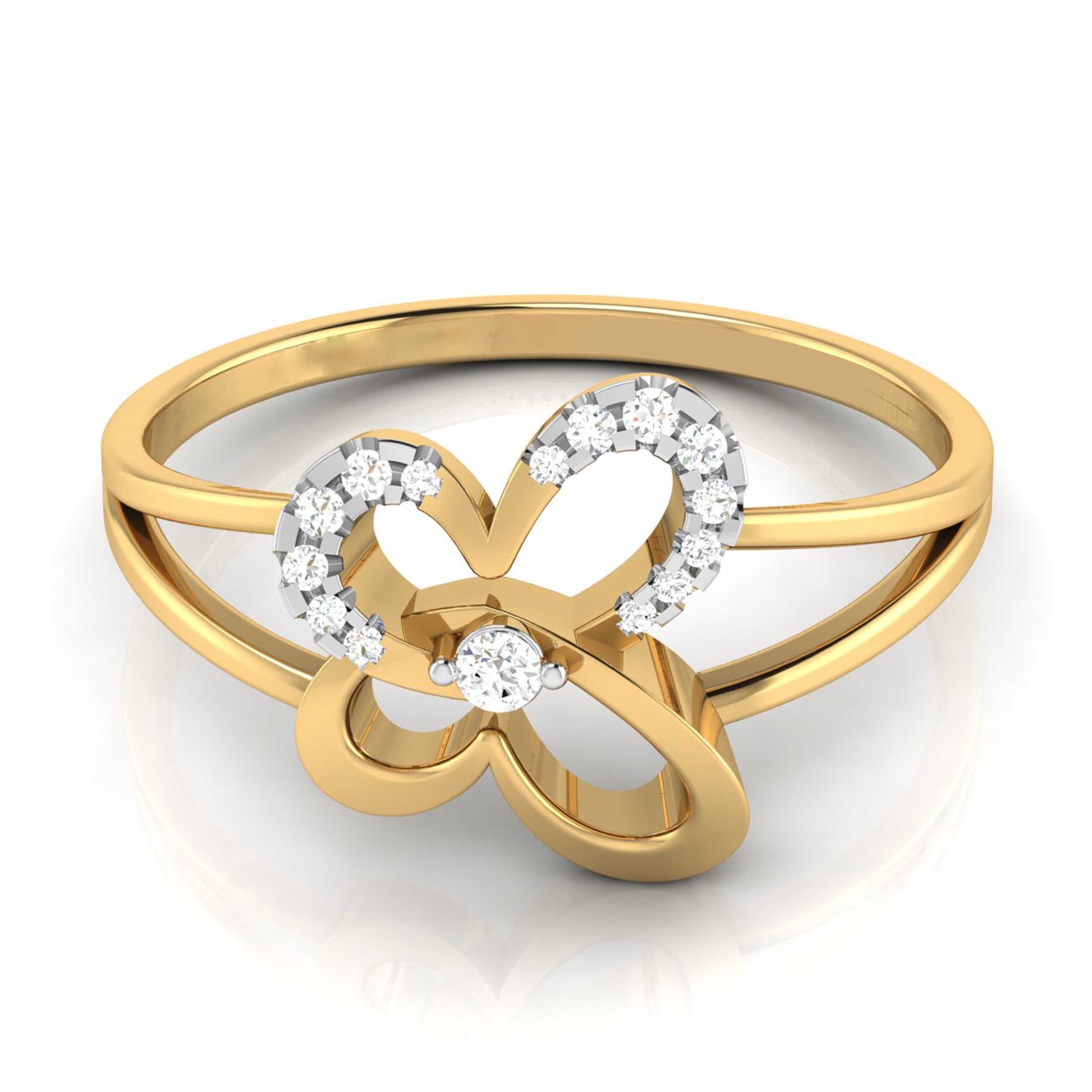 Papillon lab grown diamond ring unique ring design Fiona Diamonds