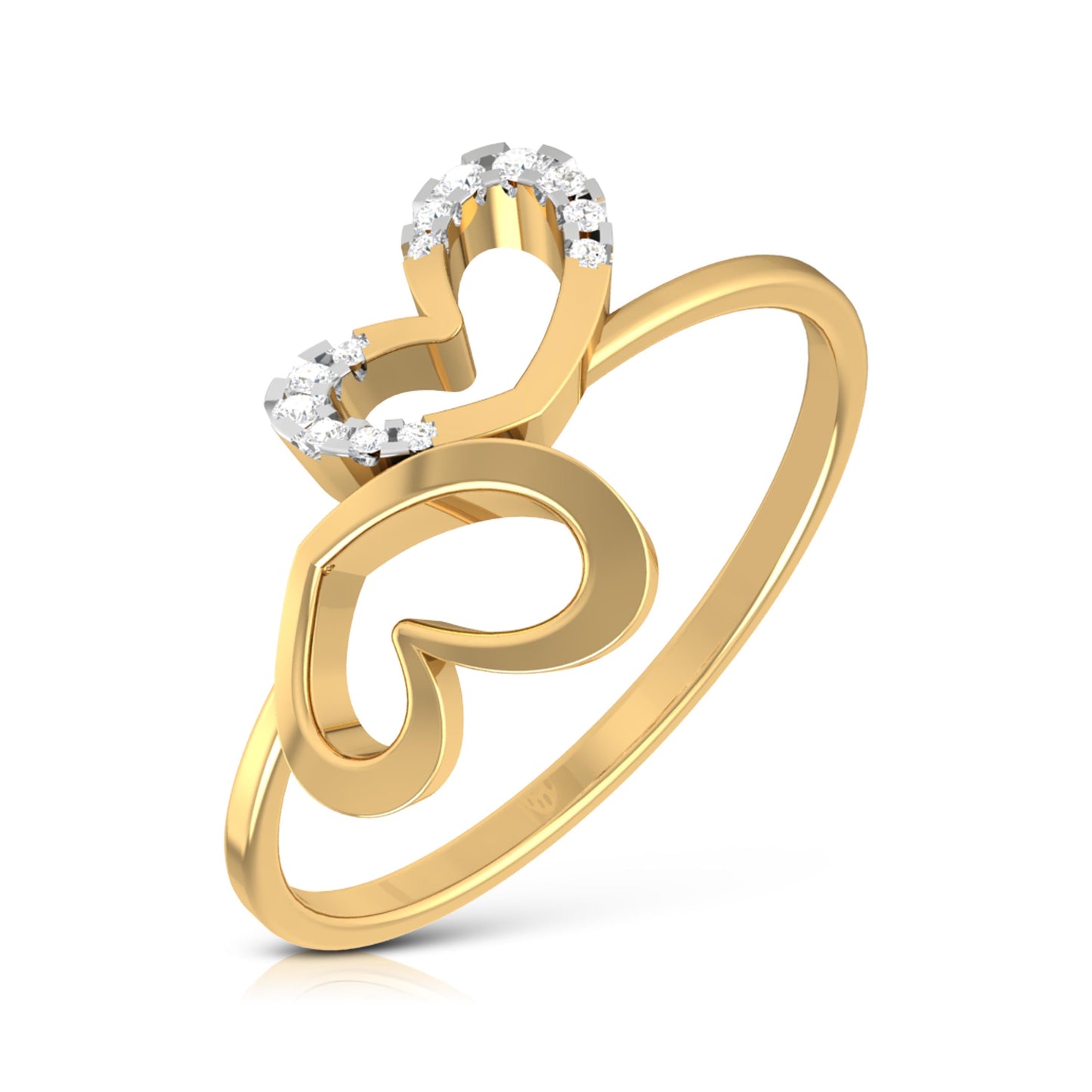 Romantic Heart Ring in Solid Gold - Tales In Gold