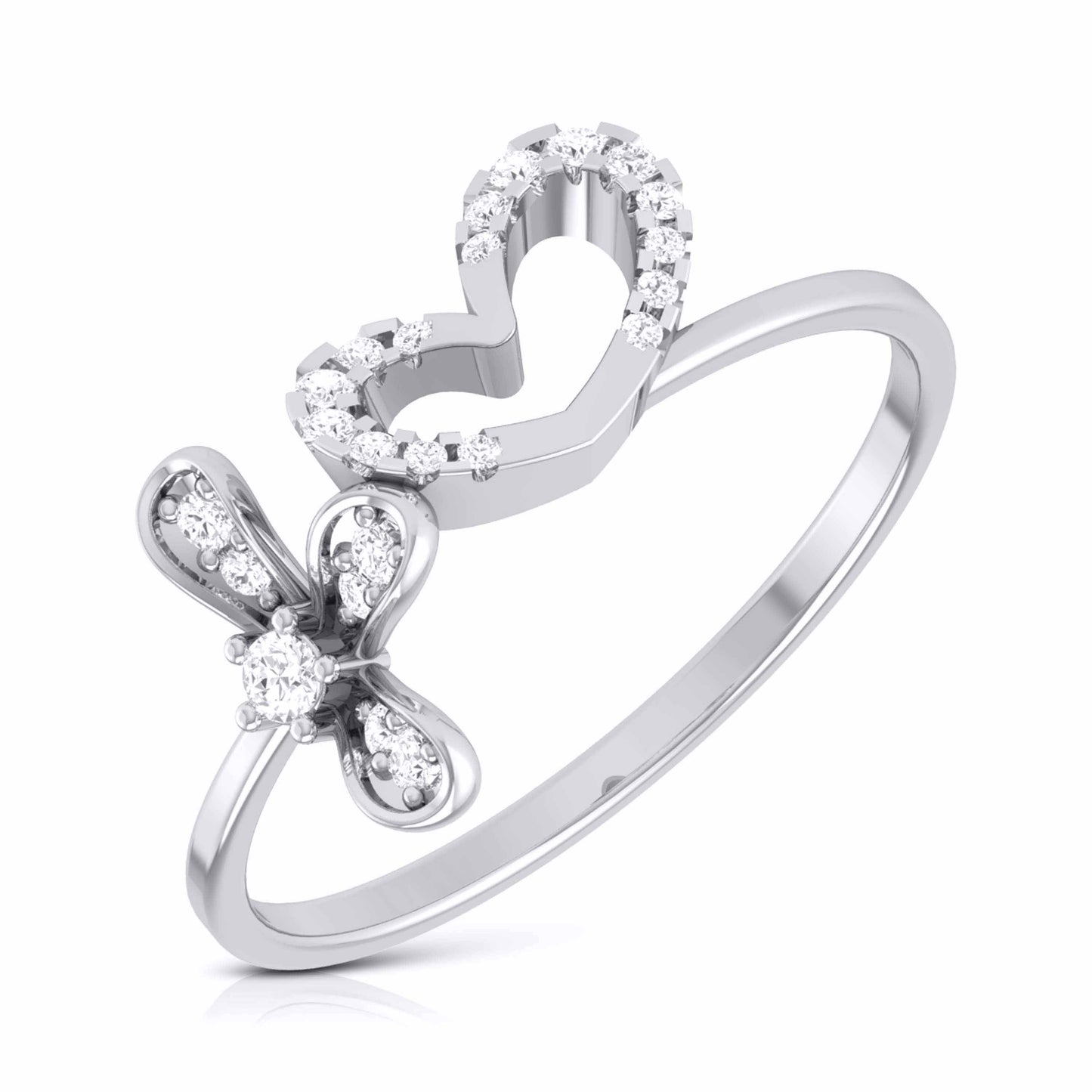 Men's Diamond Solitaire Ring 1/5 carat Round 14K White Gold | Jared
