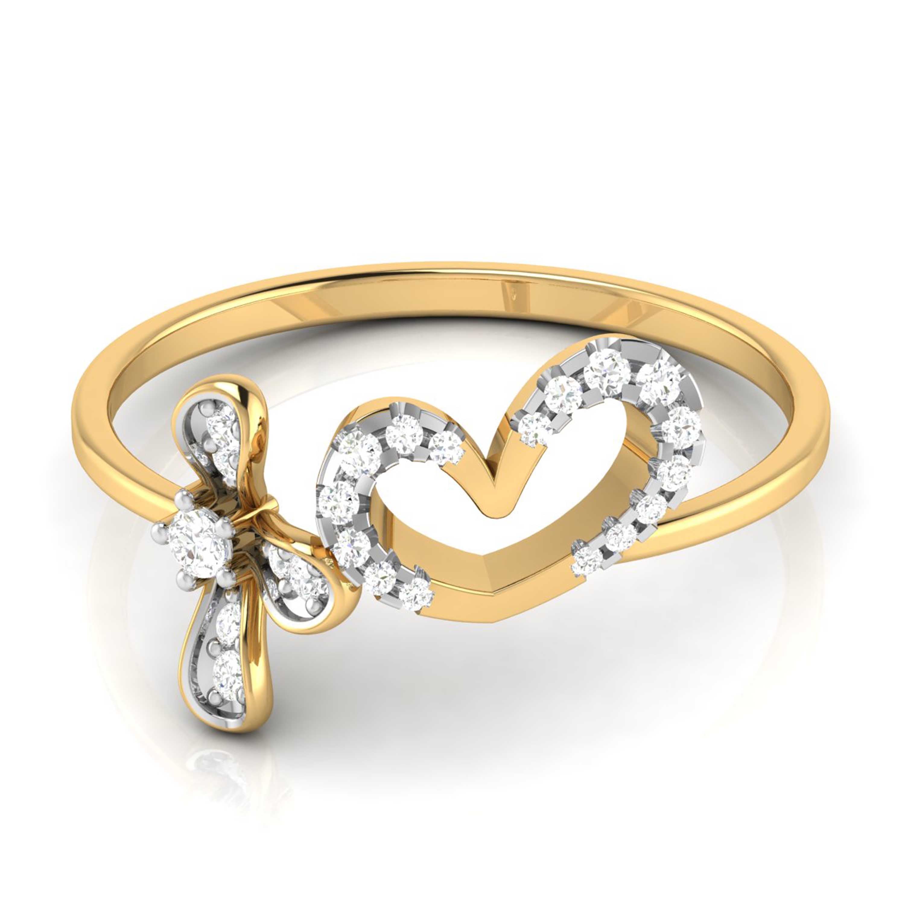 Leafty lab grown diamond ring trendy ring design Fiona Diamonds