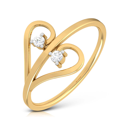 Dialeaf lab grown diamond ring simple round ring design Fiona Diamonds