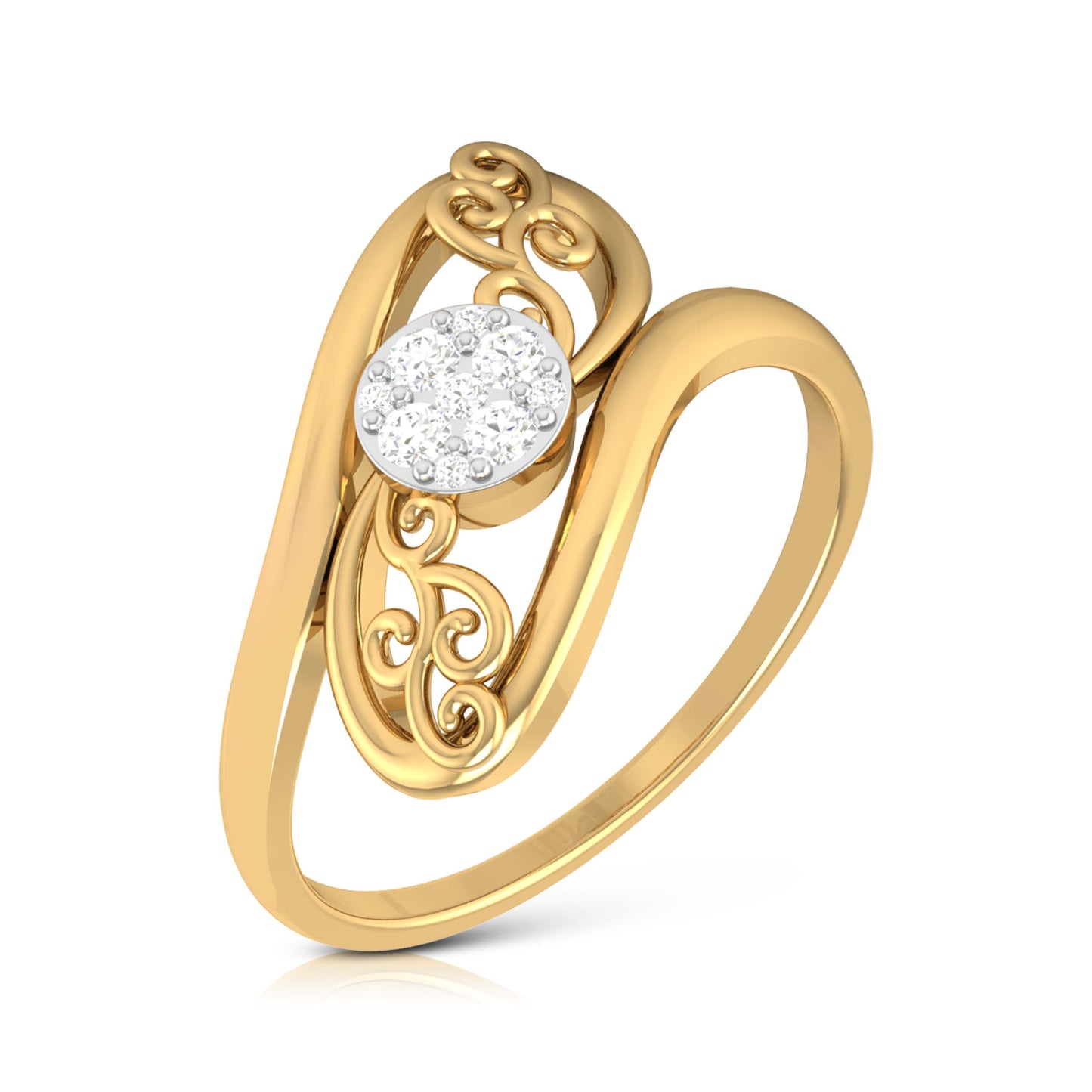 Illustrated lab grown diamond ring simple round ring design Fiona Diamonds